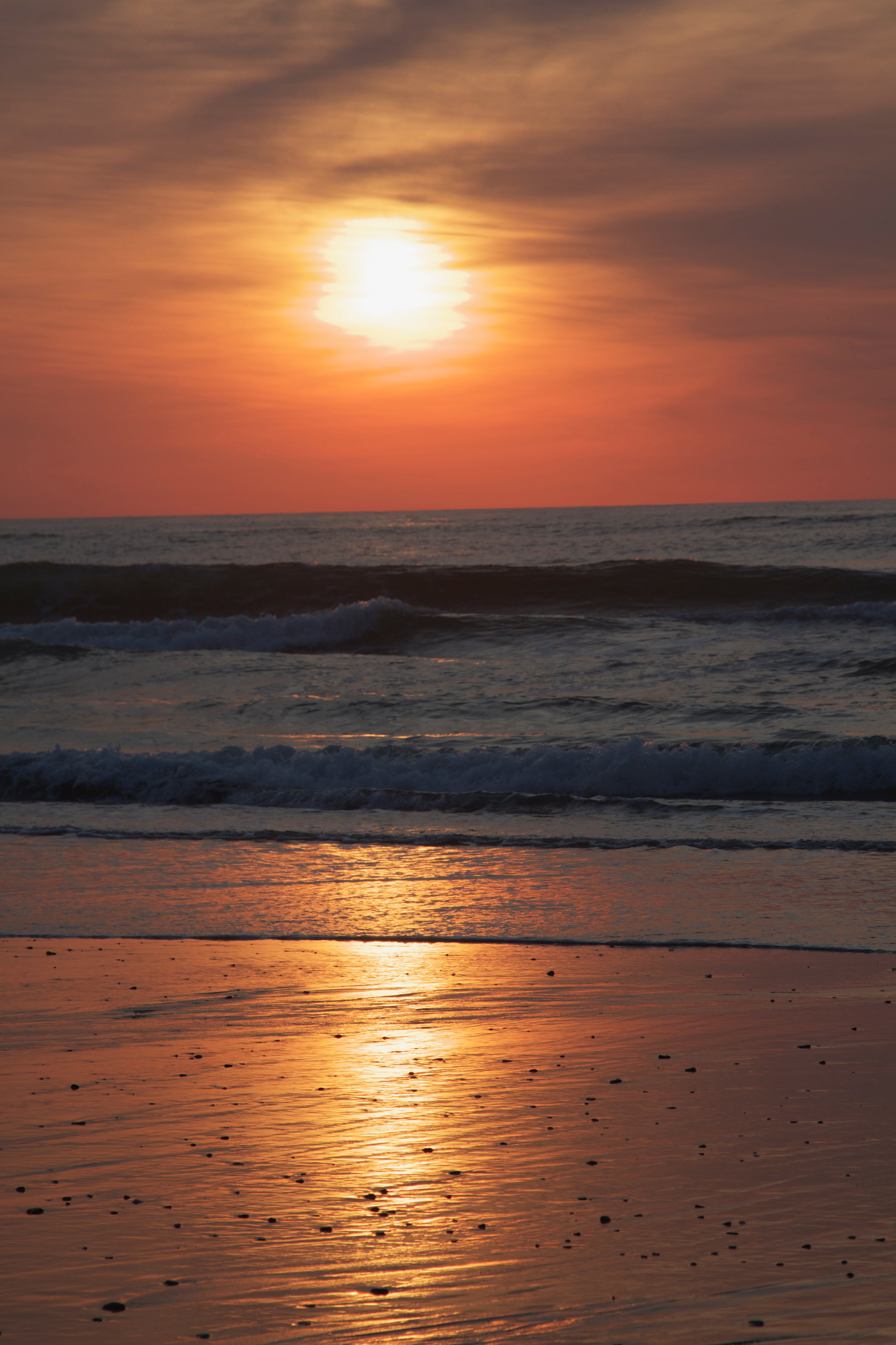 132181 Hintergrundbild herunterladen sunset, strand, natur, sea, sun, blendung - Bildschirmschoner und Bilder kostenlos