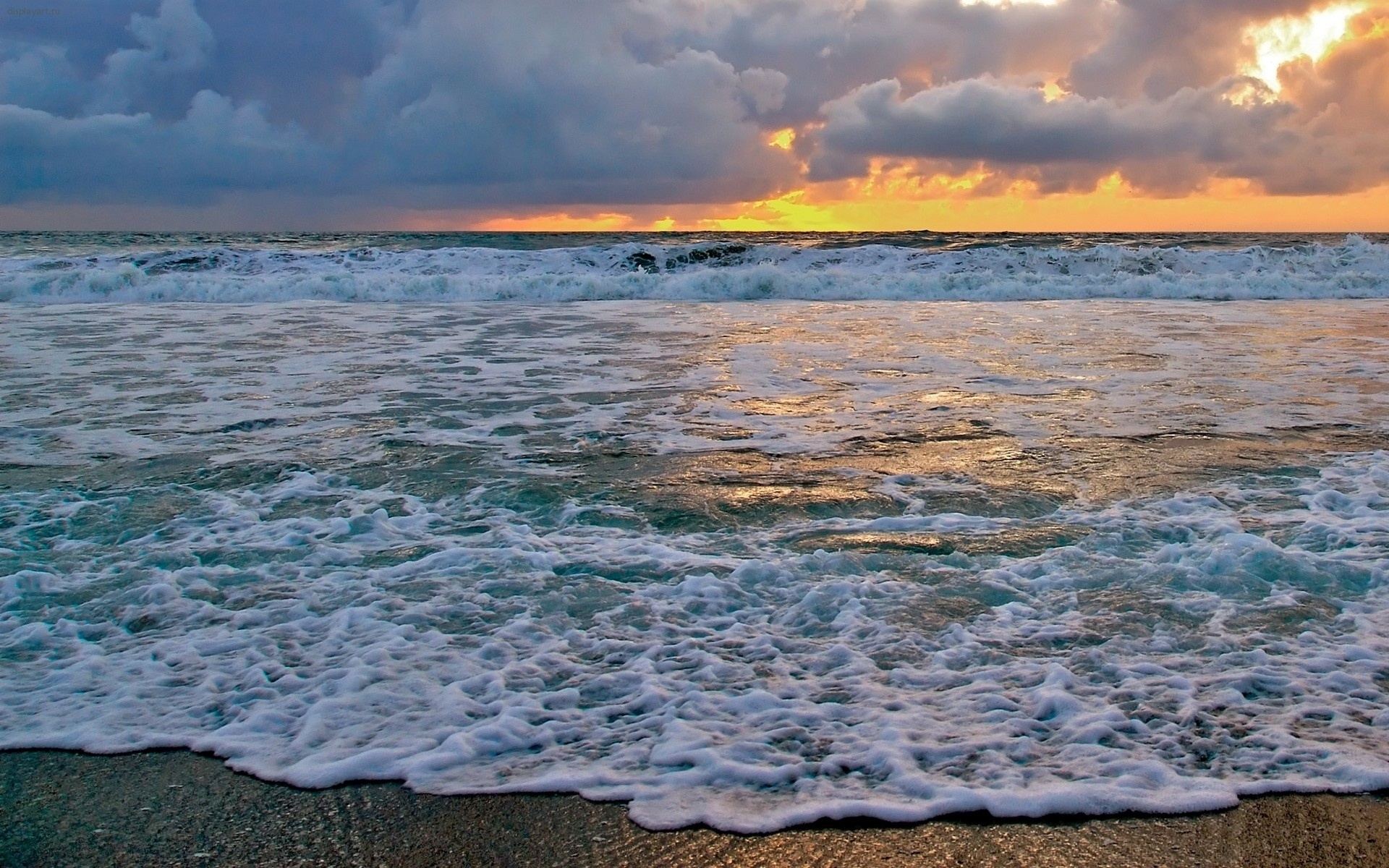 Free download wallpaper Landscape, Sky, Water, Sunset, Sea, Beach on your PC desktop