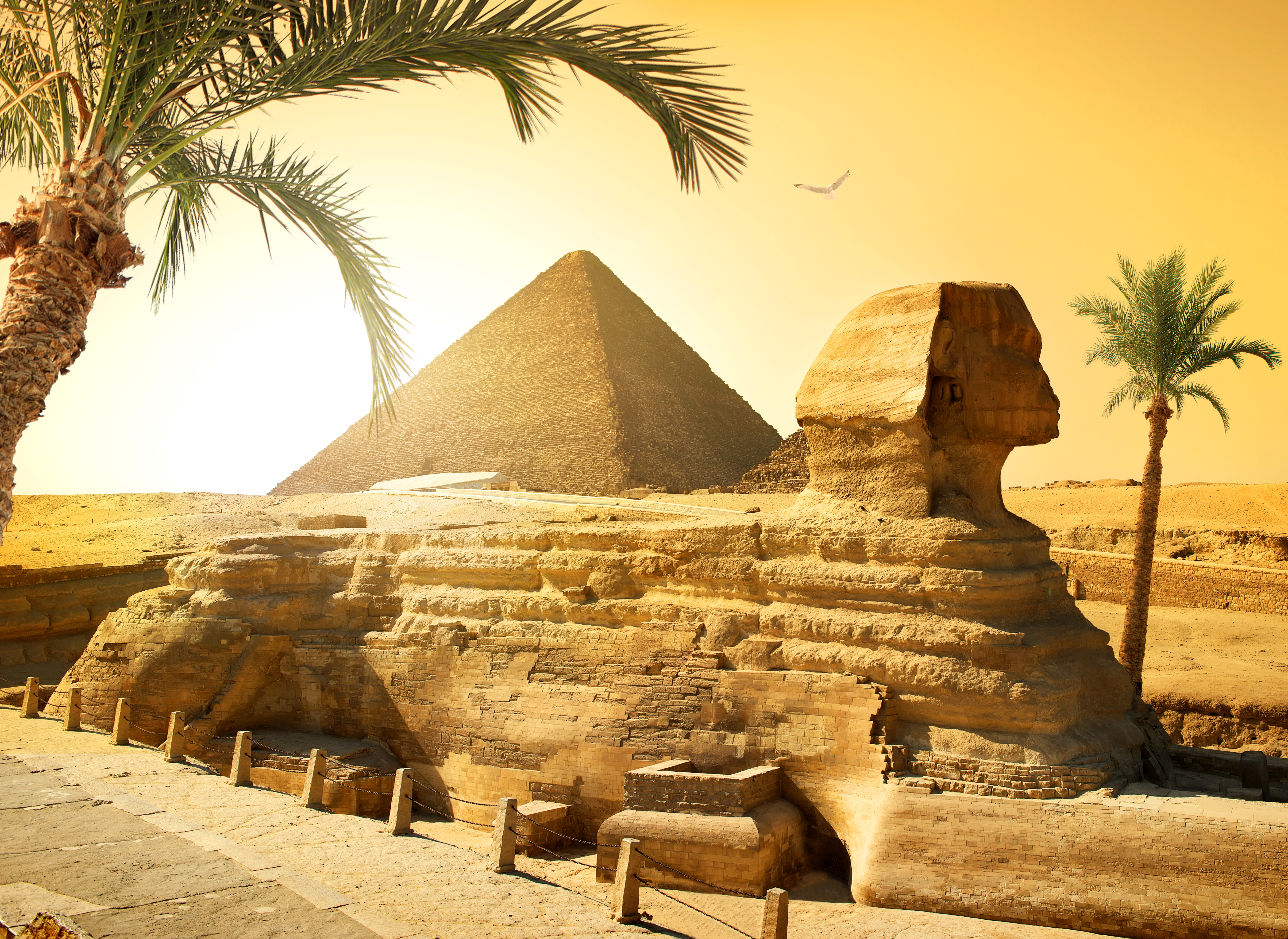 man made, pyramid, egyptian, sphinx