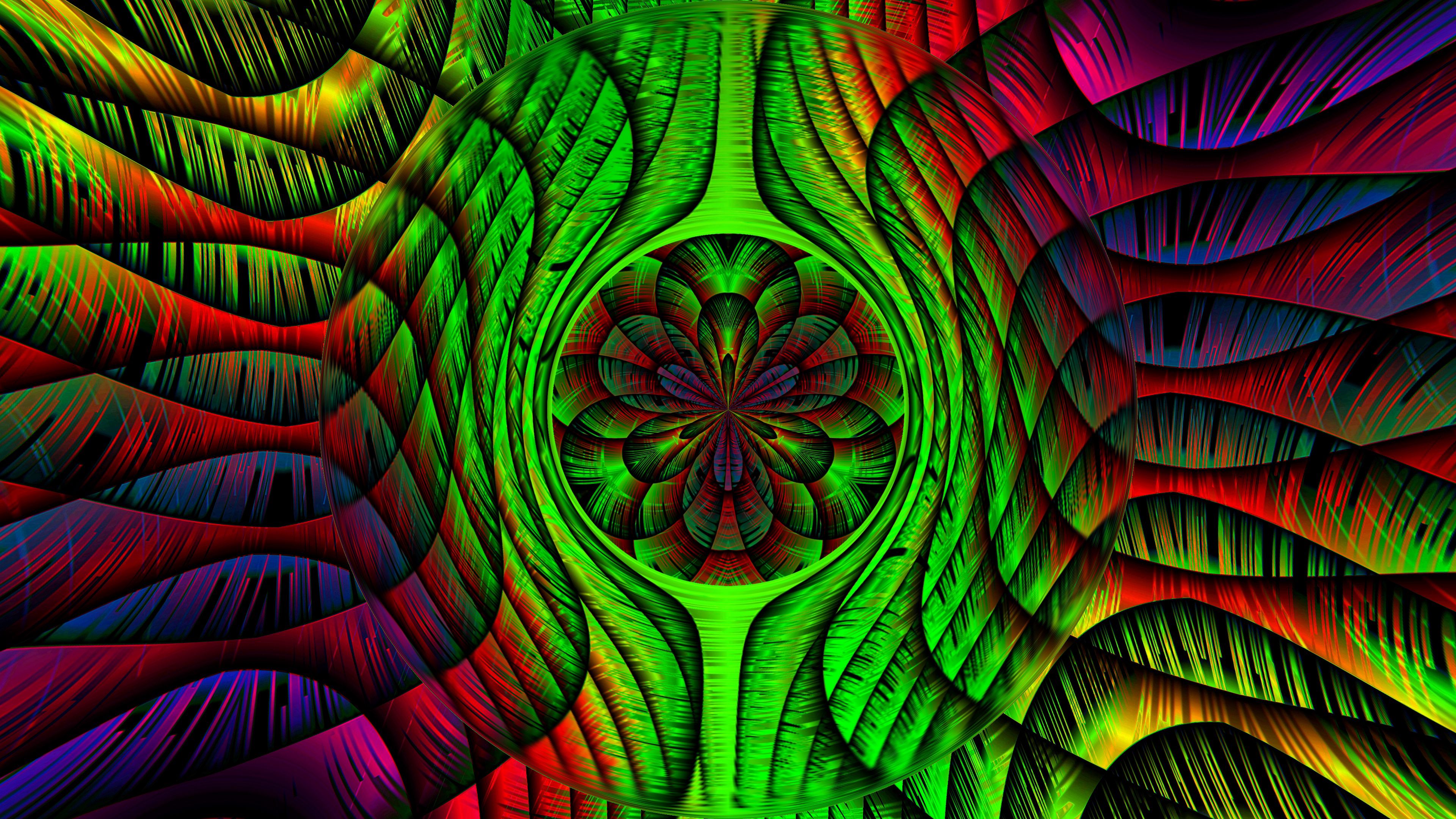 intricate, confused, abstract, multicolored, motley, pattern, fractal HD wallpaper