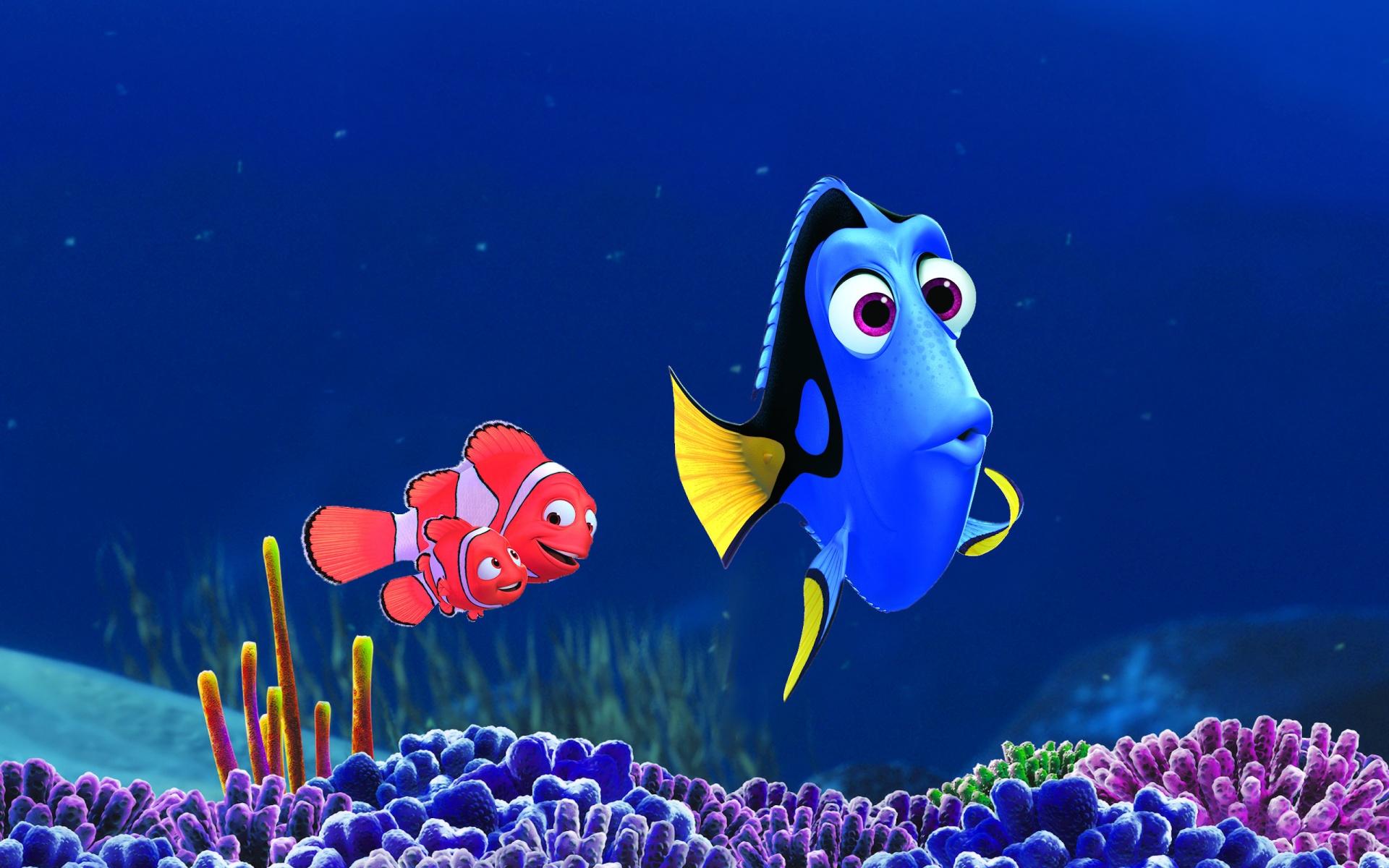 pixar, clownfish, movie, finding dory, disney, dory (finding nemo), fish, marlin (finding nemo), nemo (finding nemo) HD wallpaper