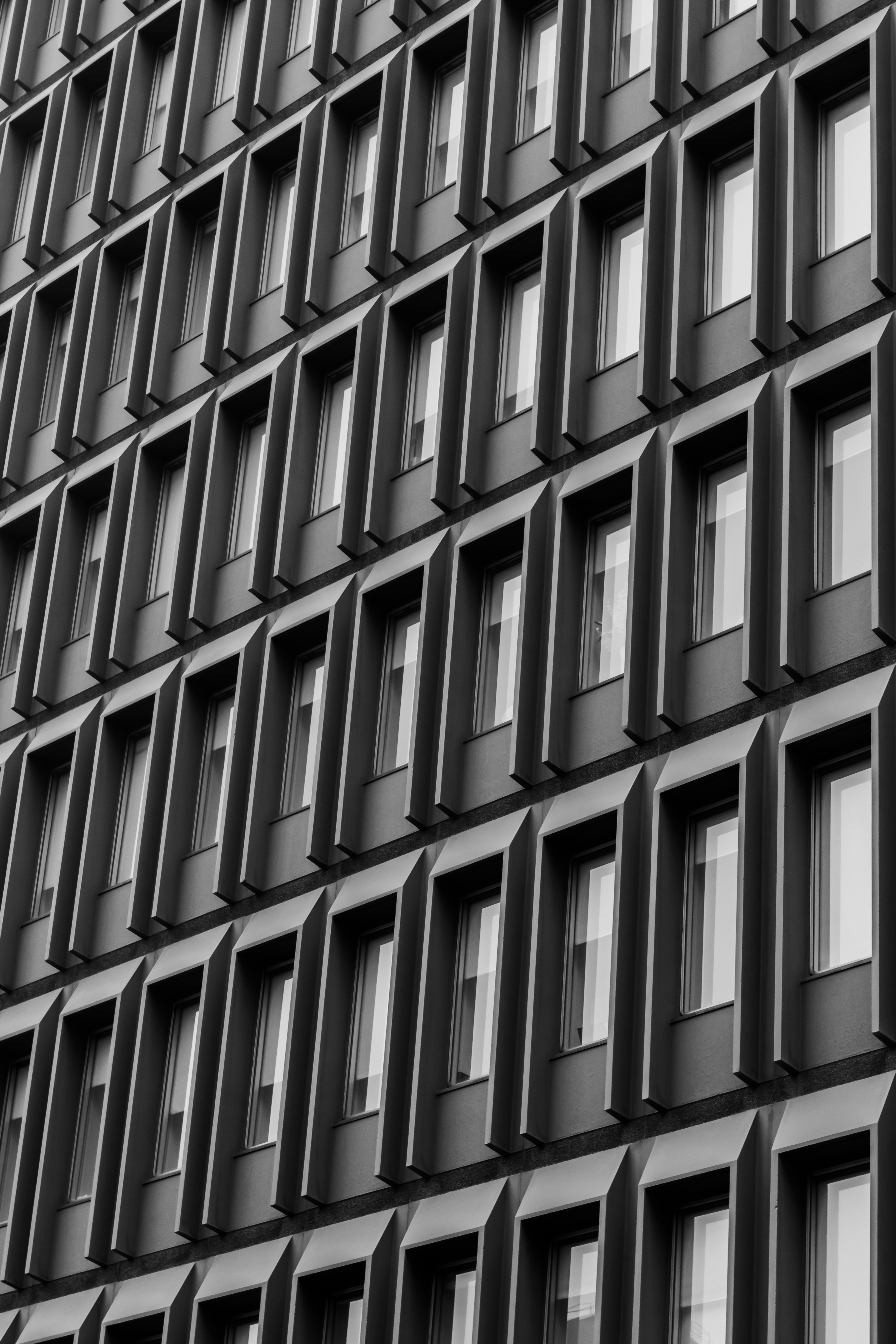 Horizontal Wallpaper windows, architecture, building, miscellanea, miscellaneous, bw, chb, facade