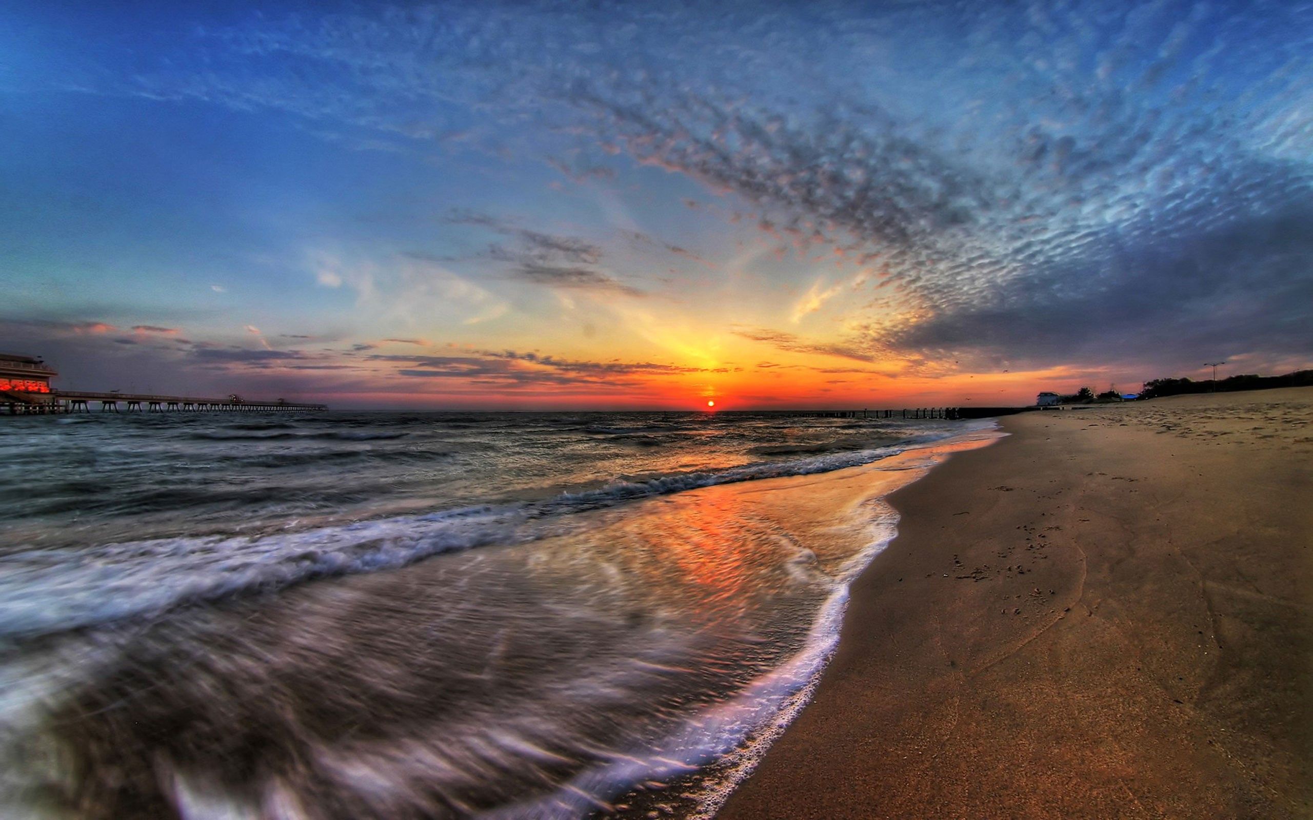 nature, surf, sea, sunset, sky download HD wallpaper