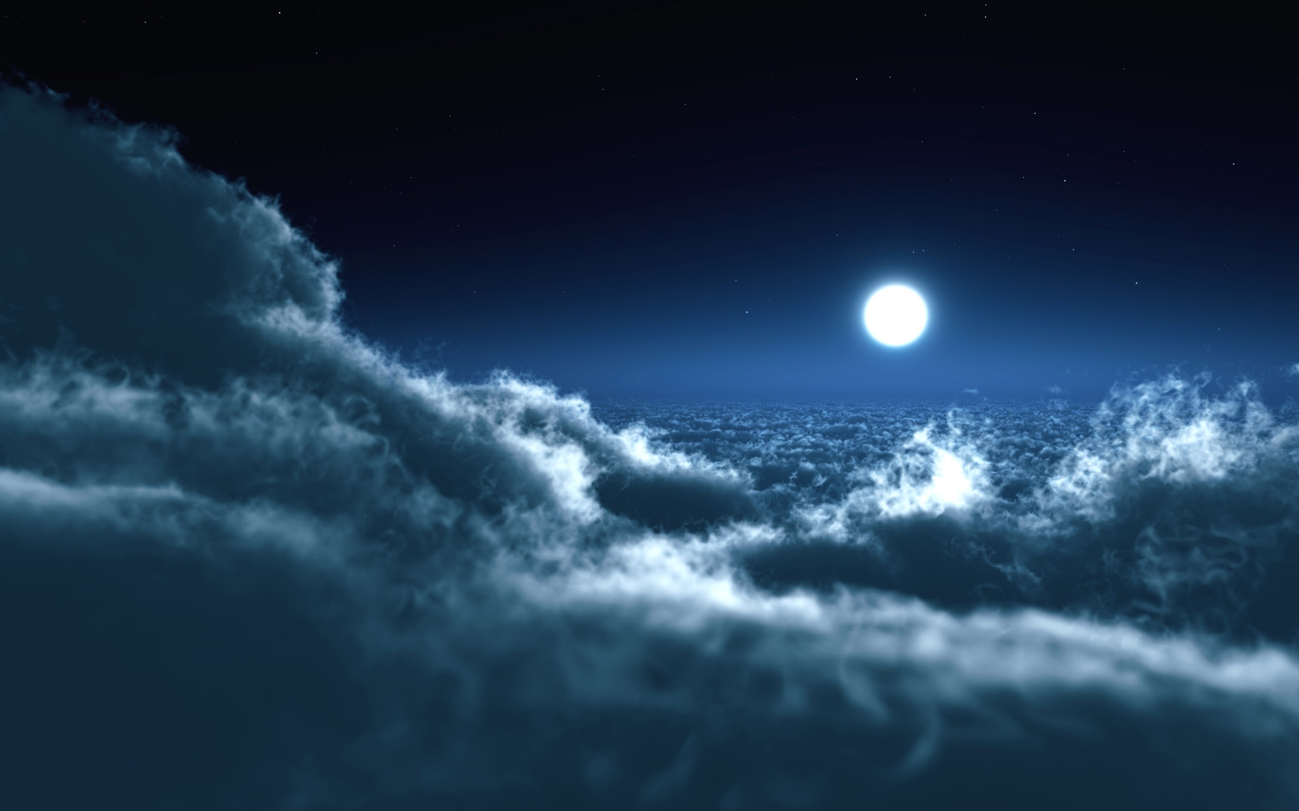 Baixe gratuitamente a imagem Paisagem, Céu, Noite, Nuvens, Lua na área de trabalho do seu PC