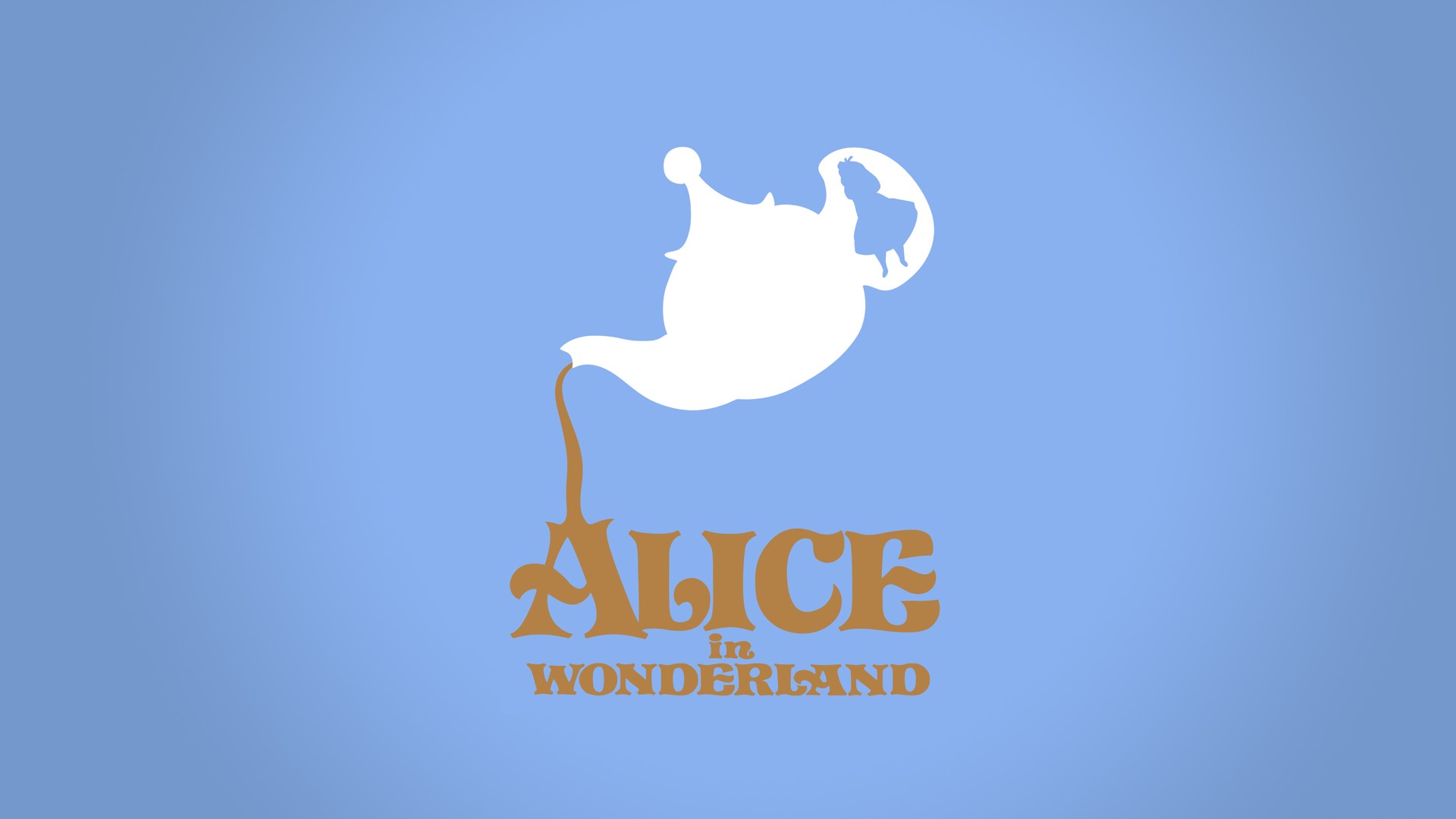 Алиса в стране чудес Минимализм фоне