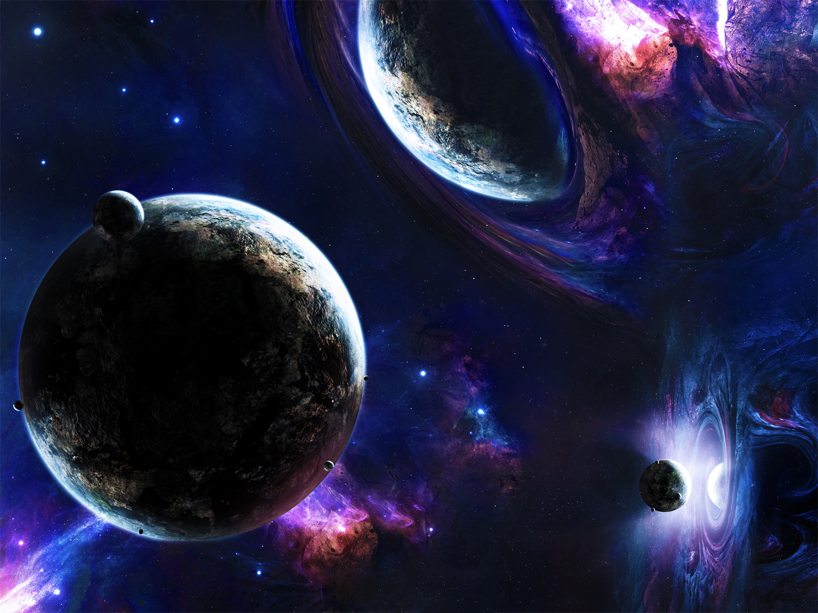 star, sci fi, planets, black hole, moon, planet, space