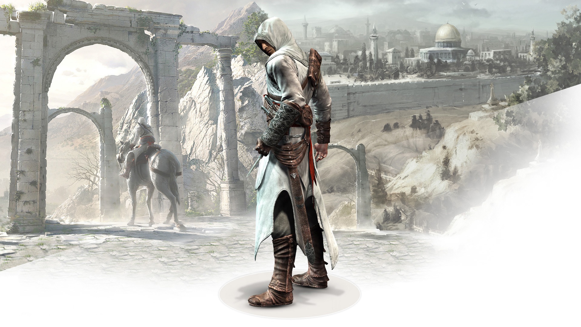 assassin's creed, video game, altair (assassin's creed), altaïr ibn la'ahad Panoramic Wallpaper