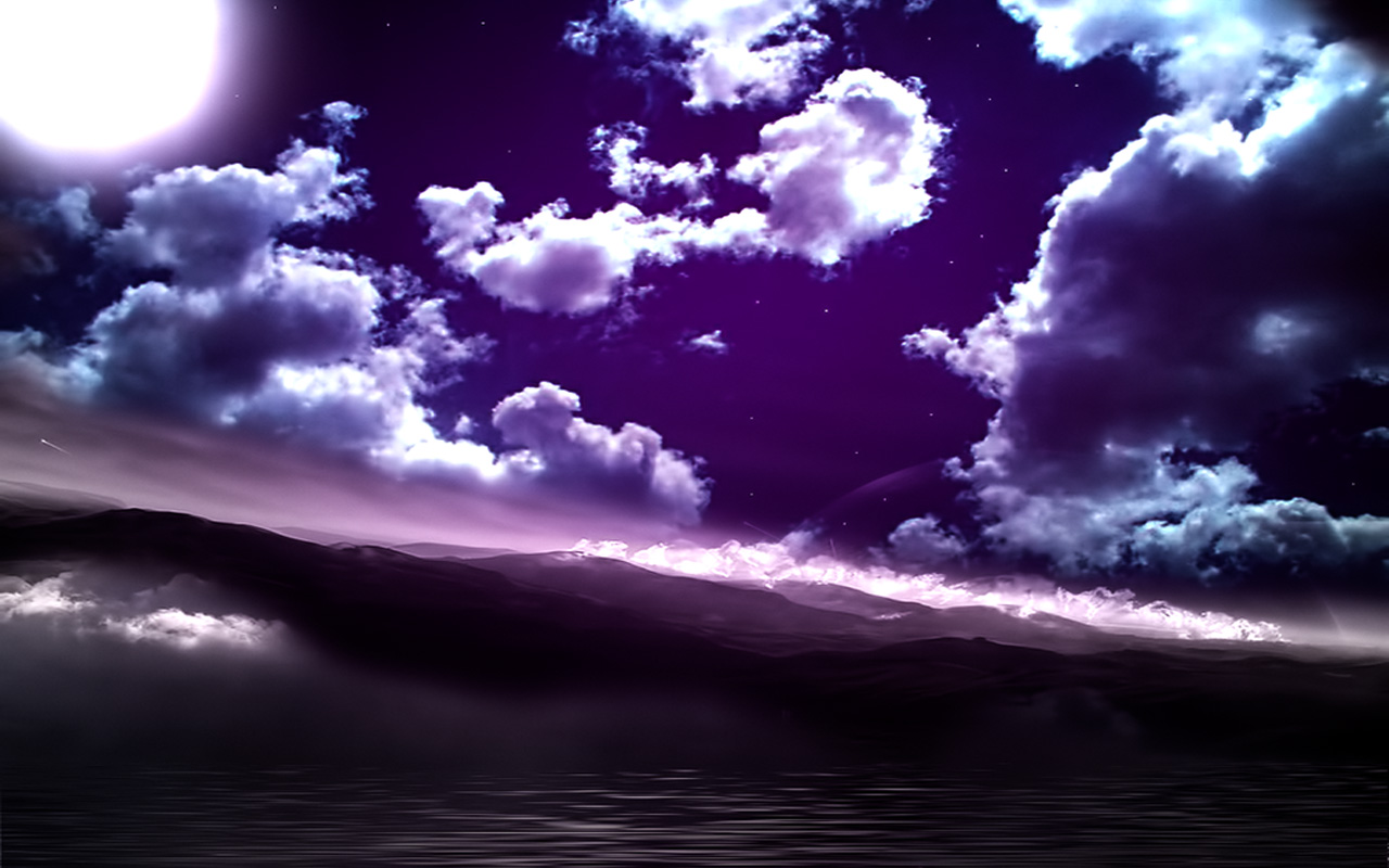 1456569 免費下載壁紙 科幻, 风景, 夜晚, 紫色的, 天空 屏保和圖片