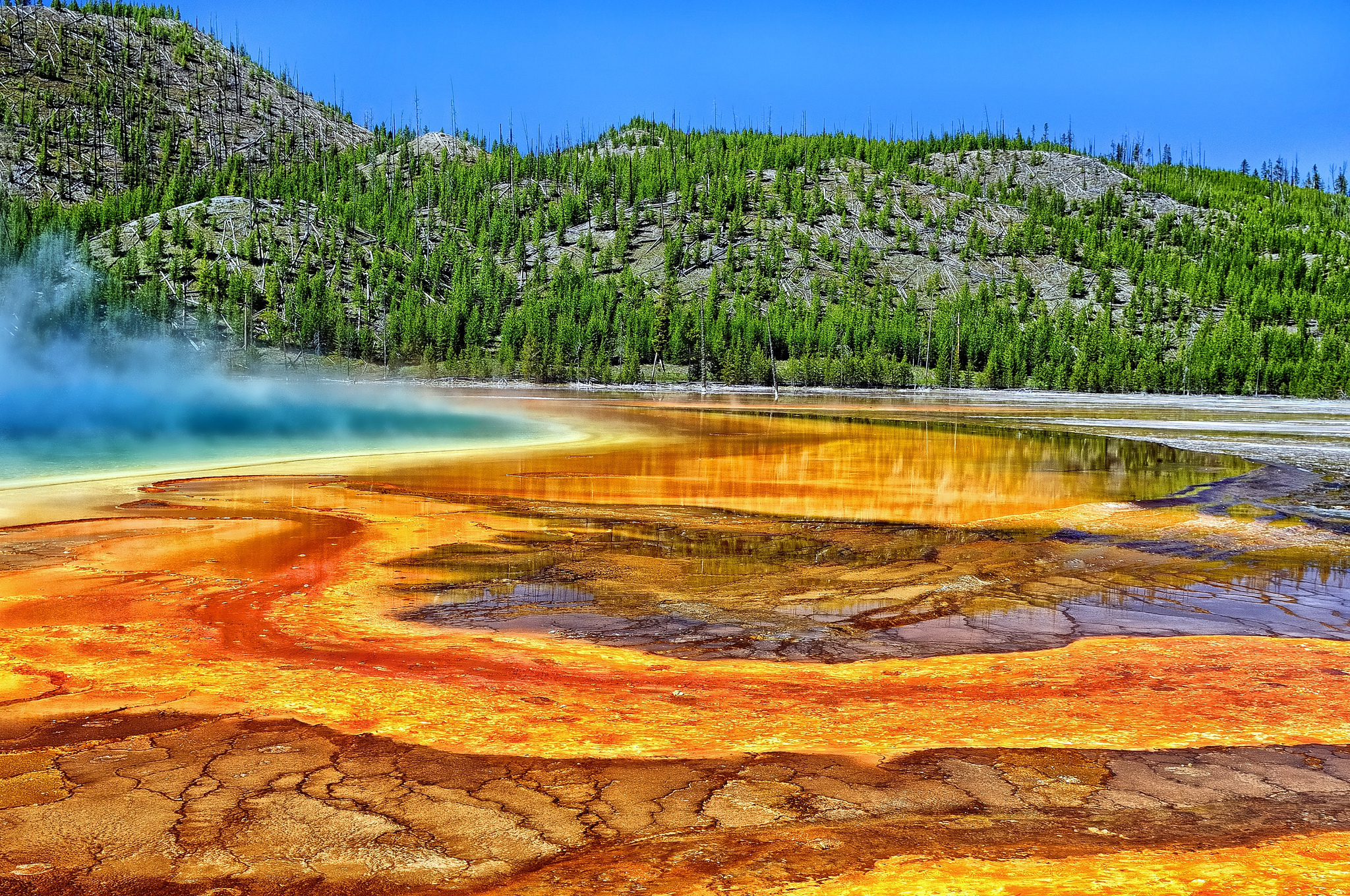 yellowstone national park, earth, grand prismatic spring, hot spring, wyoming, national park 5K