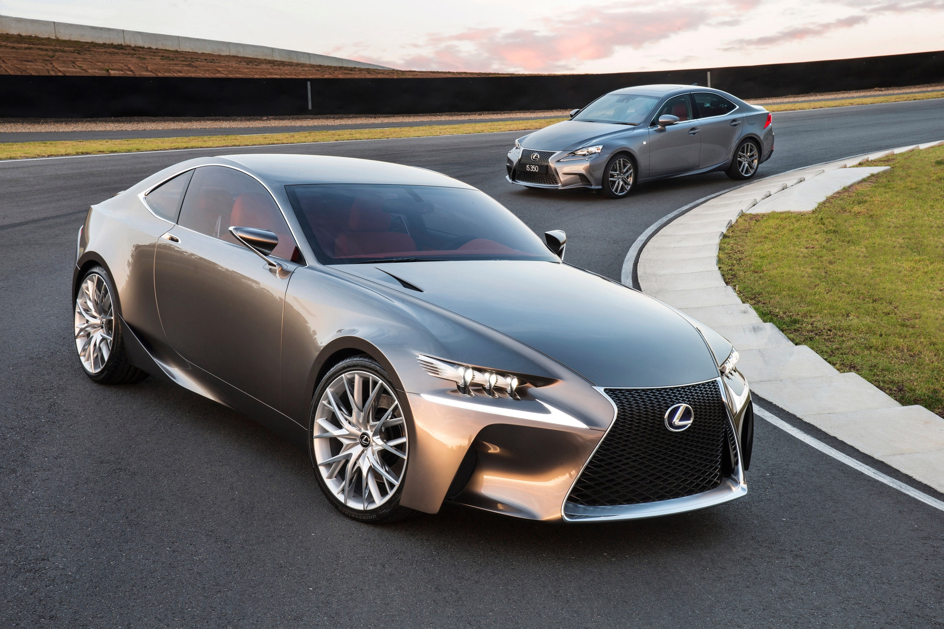 Download mobile wallpaper Lf Cc, Lexus Is 350, Silvery, Silver, Front View, Cars, Lexus for free.