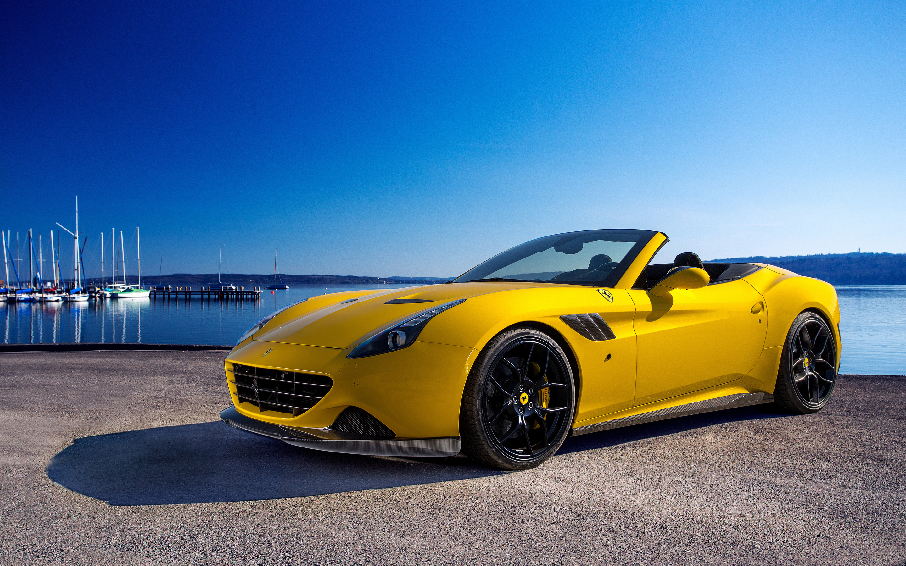 luxury, vehicles, ferrari california t, car, yellow car, ferrari Free Stock Photo