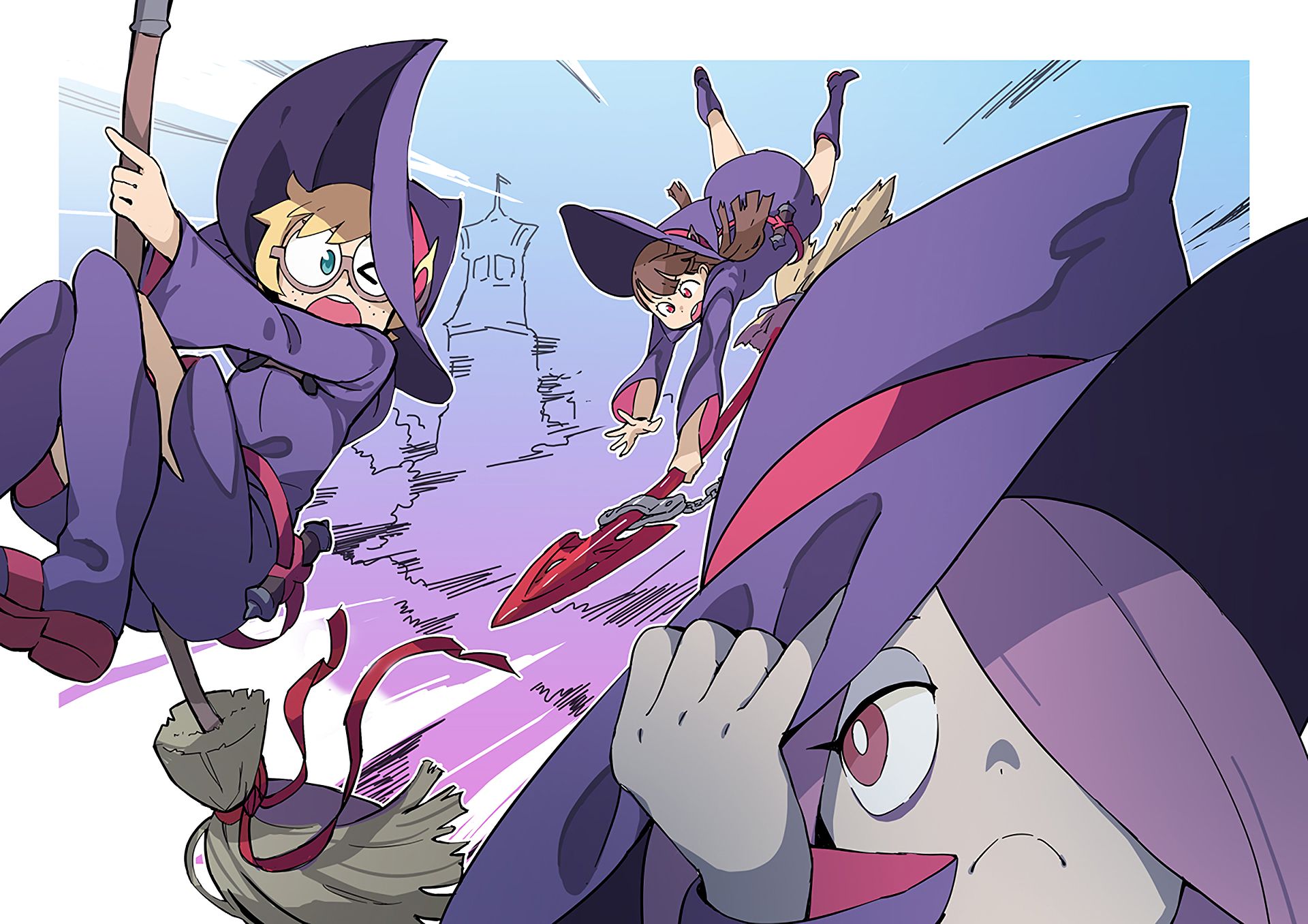 Anime Little Witch Academia Akko Kagari Amanda O'Neill Atsuko