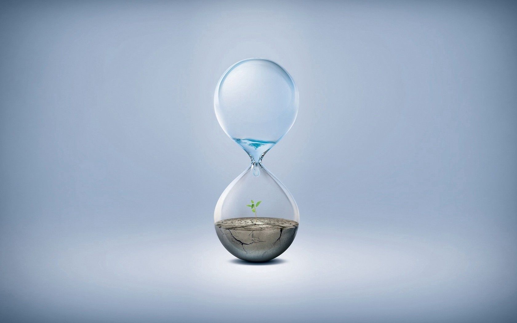 miscellanea, water, glass, clock, plant, miscellaneous, land, drop wallpapers for tablet