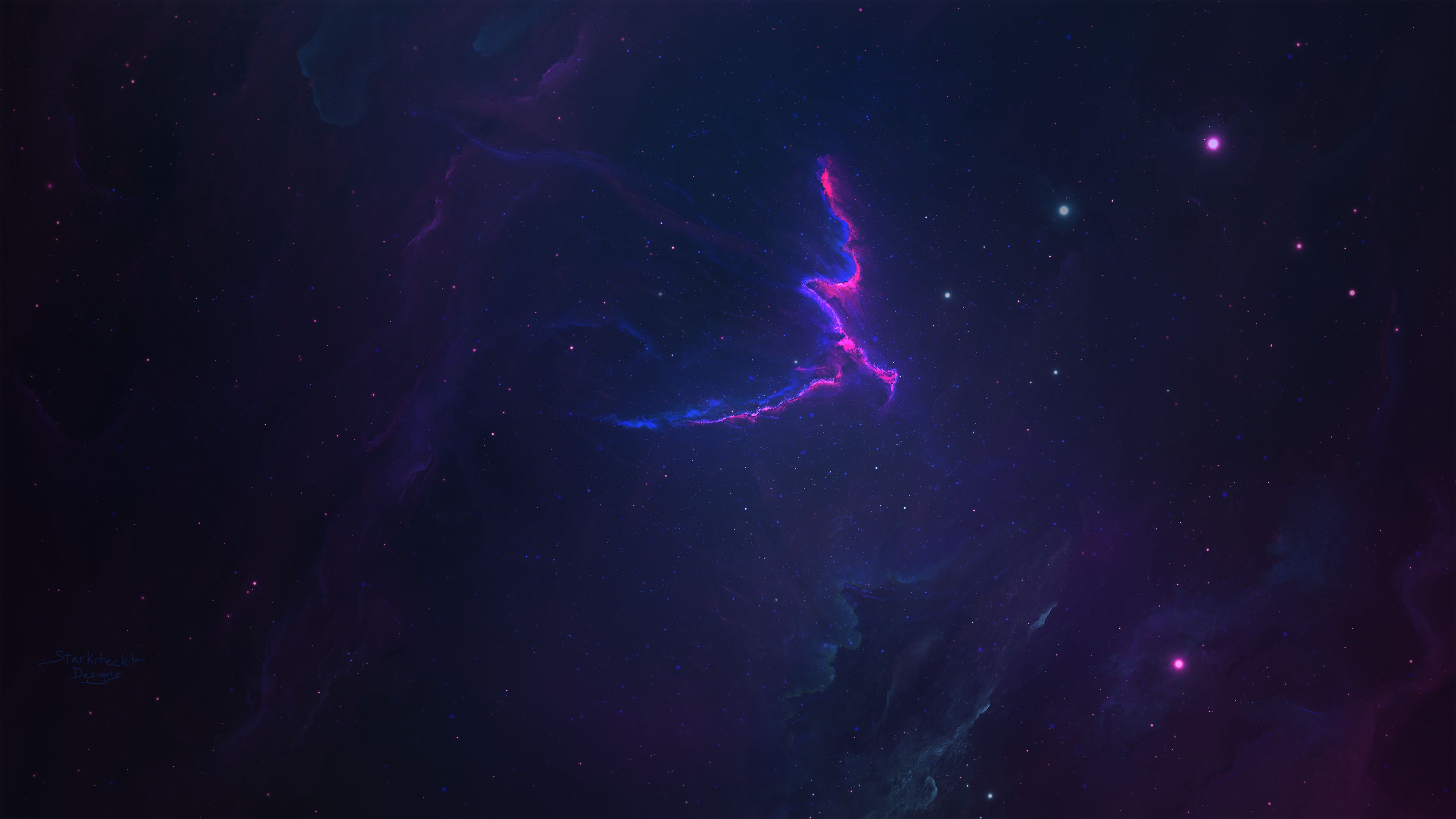 purple, blue, nebula, space, cosmos, sci fi phone wallpaper