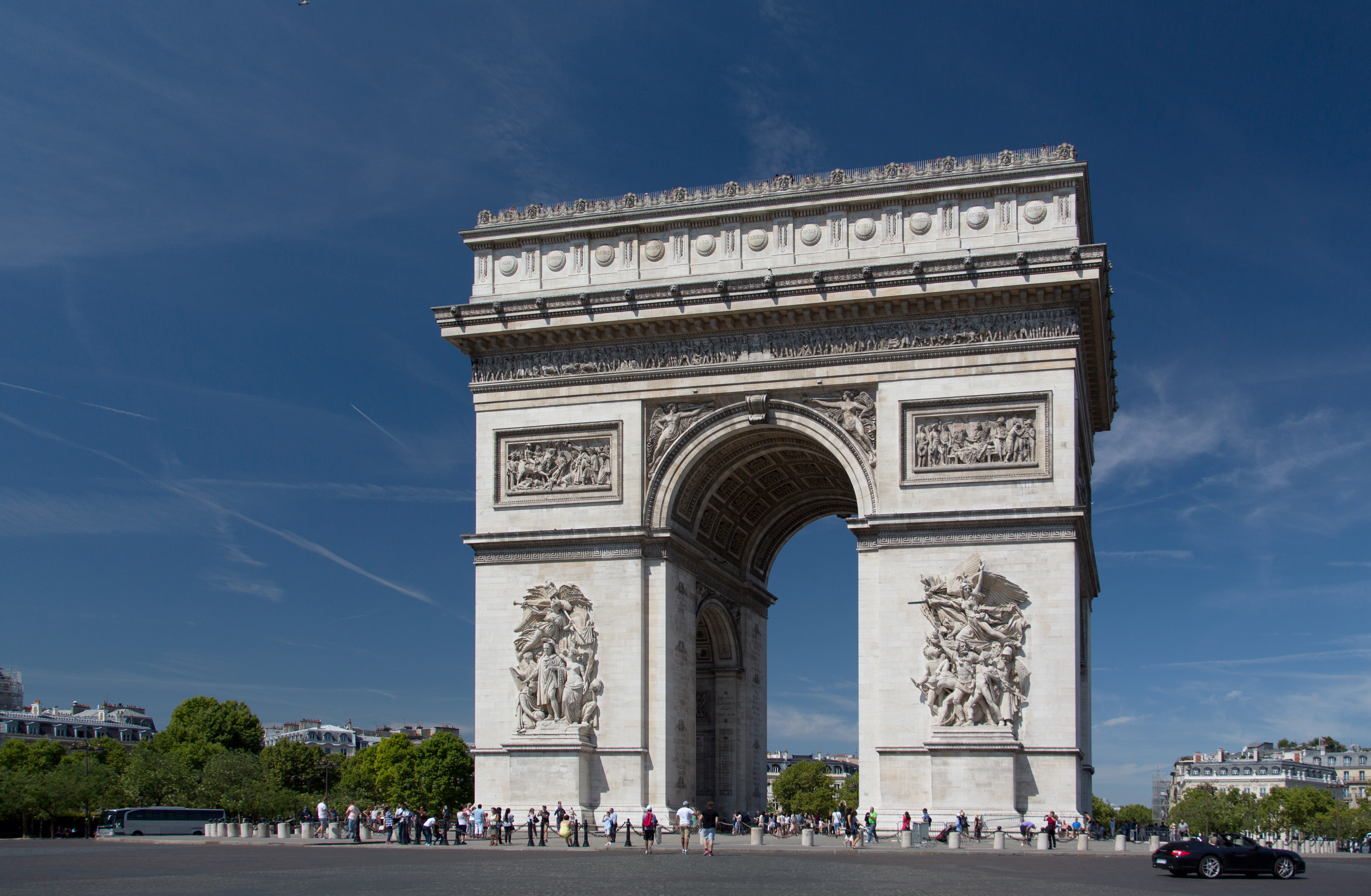 376862 скачать обои триумфальная арка, франция, сделано человеком, памятник, париж, памятники - заставки и картинки бесплатно