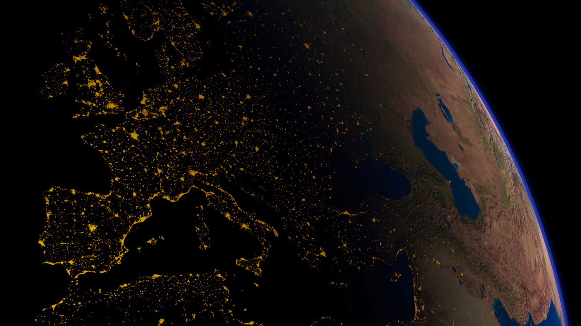 space, from space, earth, europe HD wallpaper