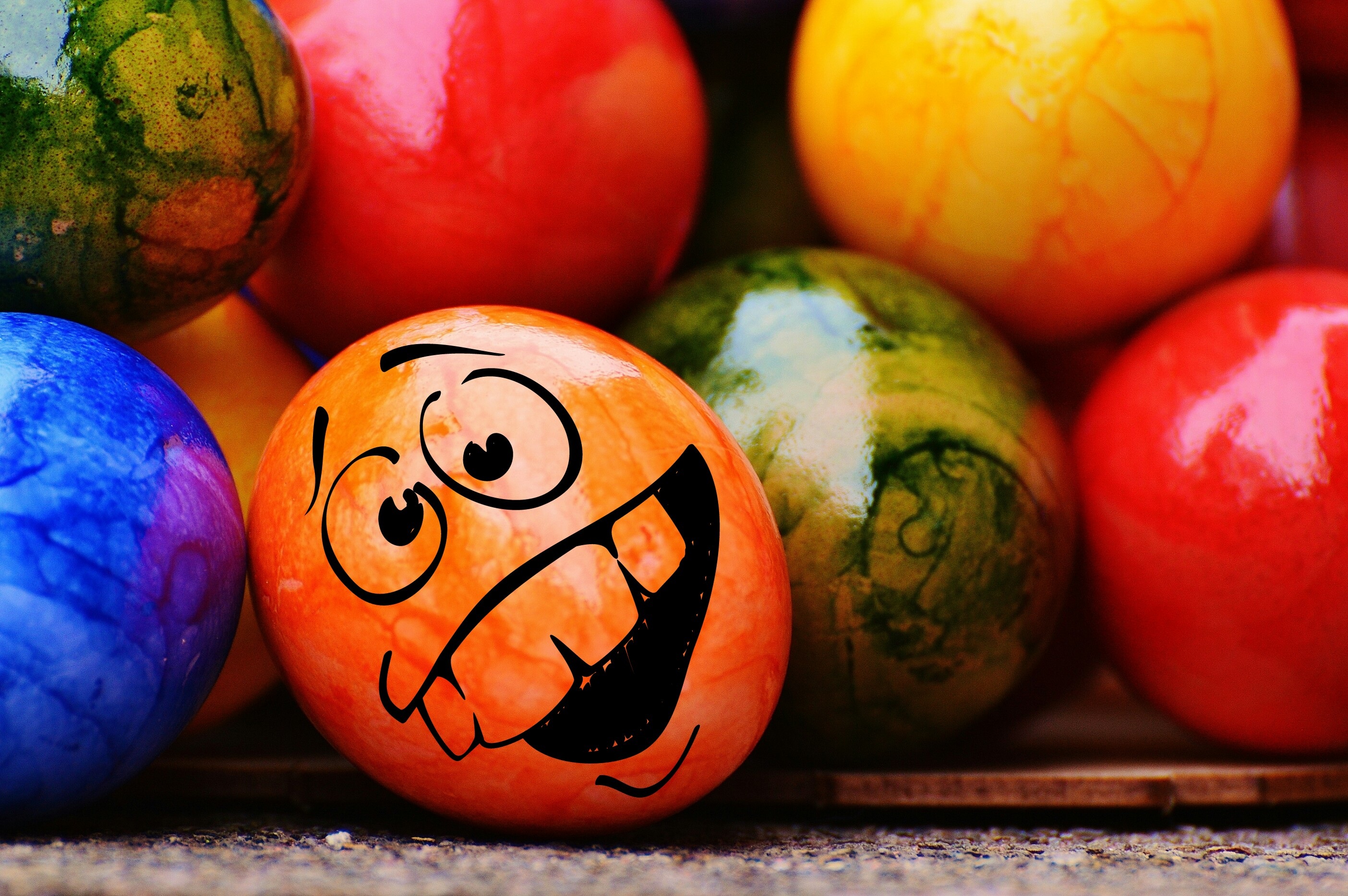 holidays, easter, emoticon, smiley, painted, easter eggs