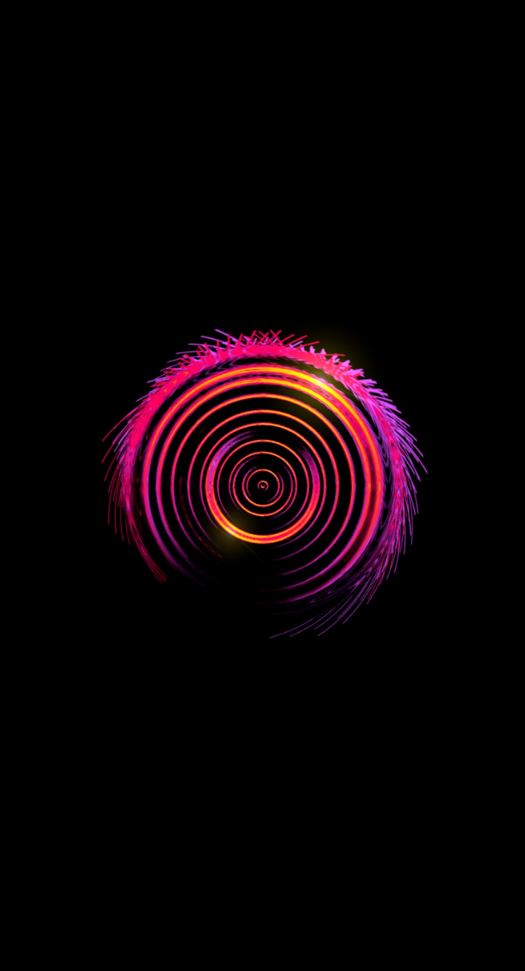 Download mobile wallpaper Circles, Divorces, Black Background, Gradient, Abstract for free.