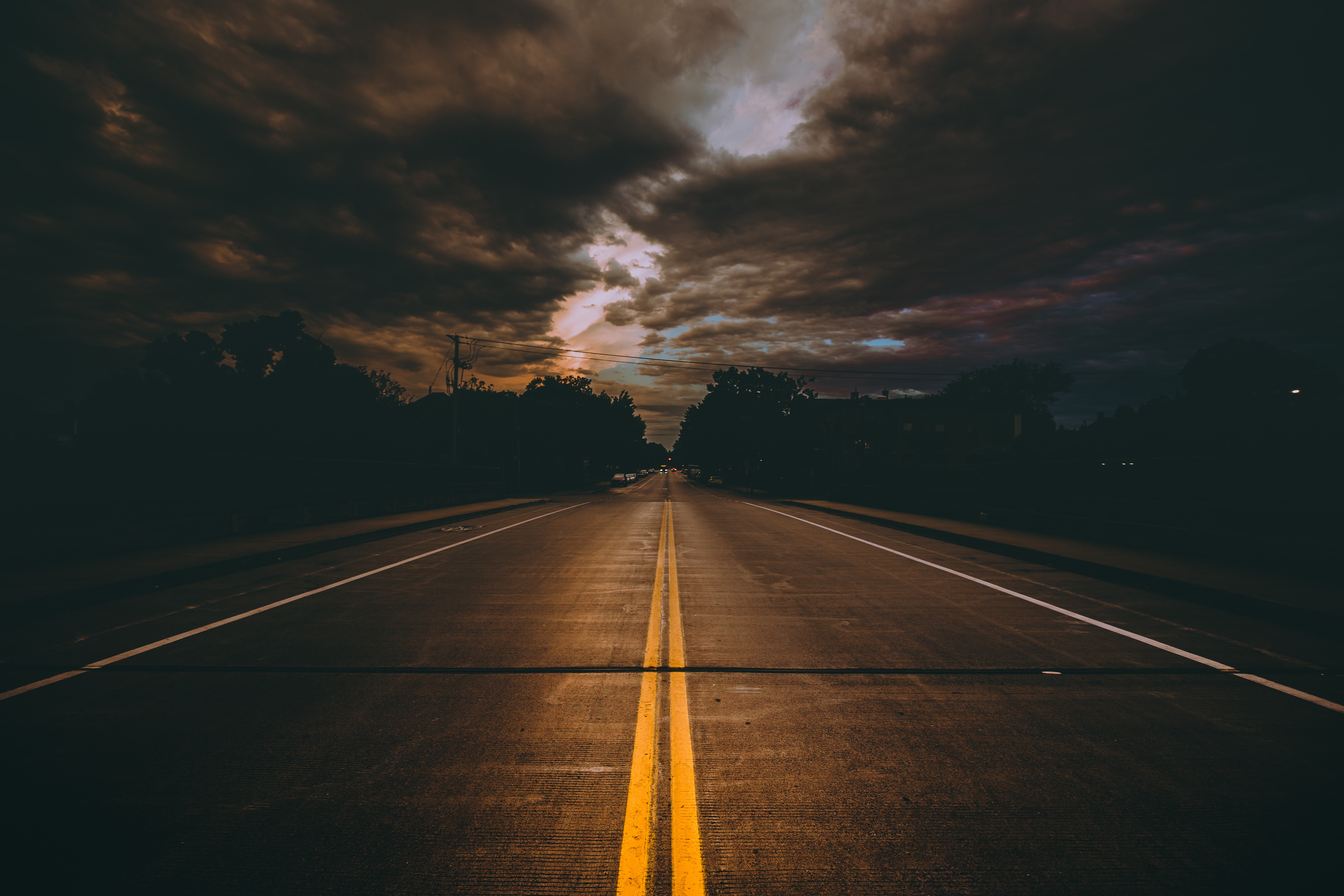 road, usa, united states, clouds, dark, markup, mainly cloudy, overcast, minneapolis Aesthetic wallpaper
