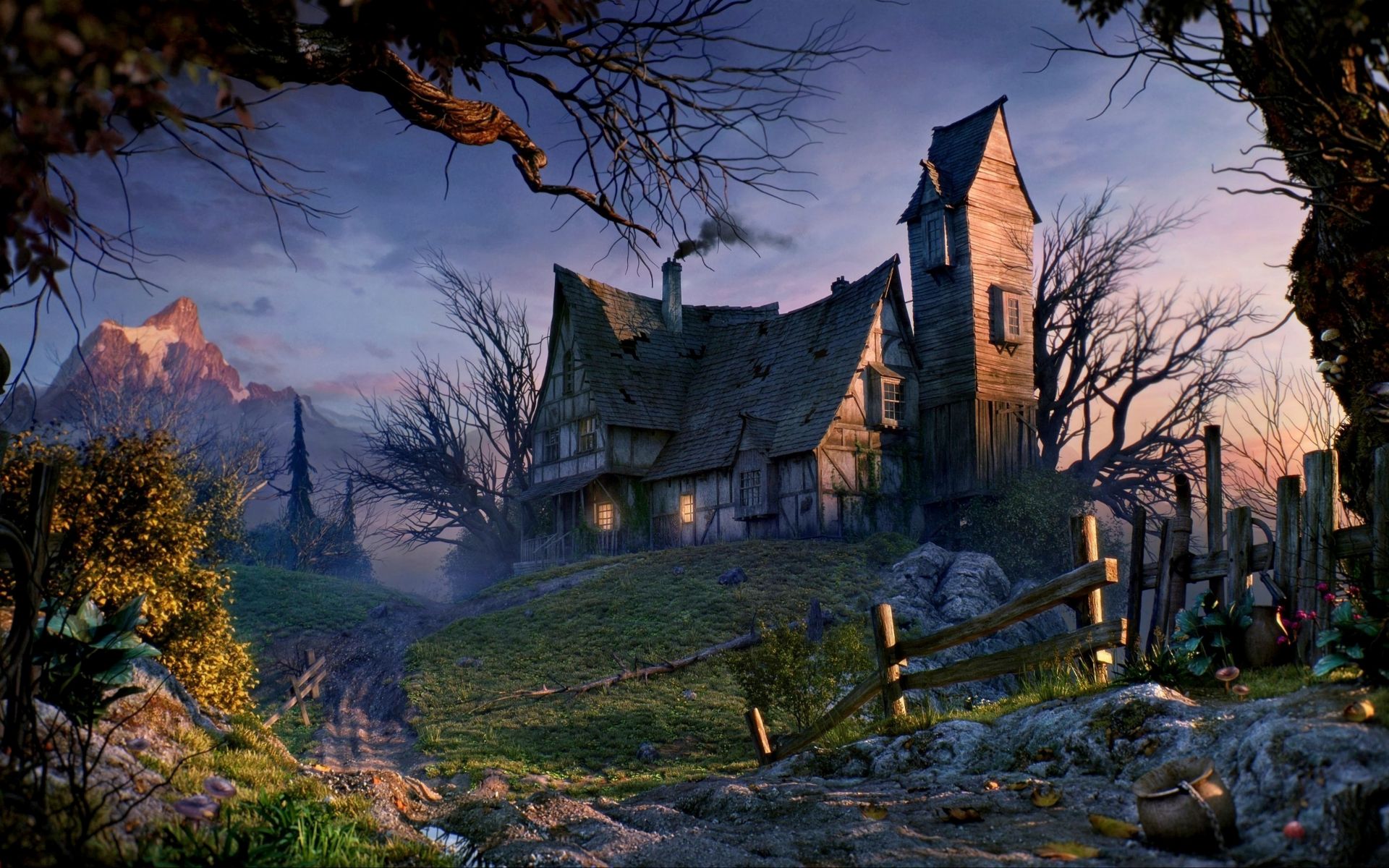 Download mobile wallpaper Fantasy, House, Haunted House for free.