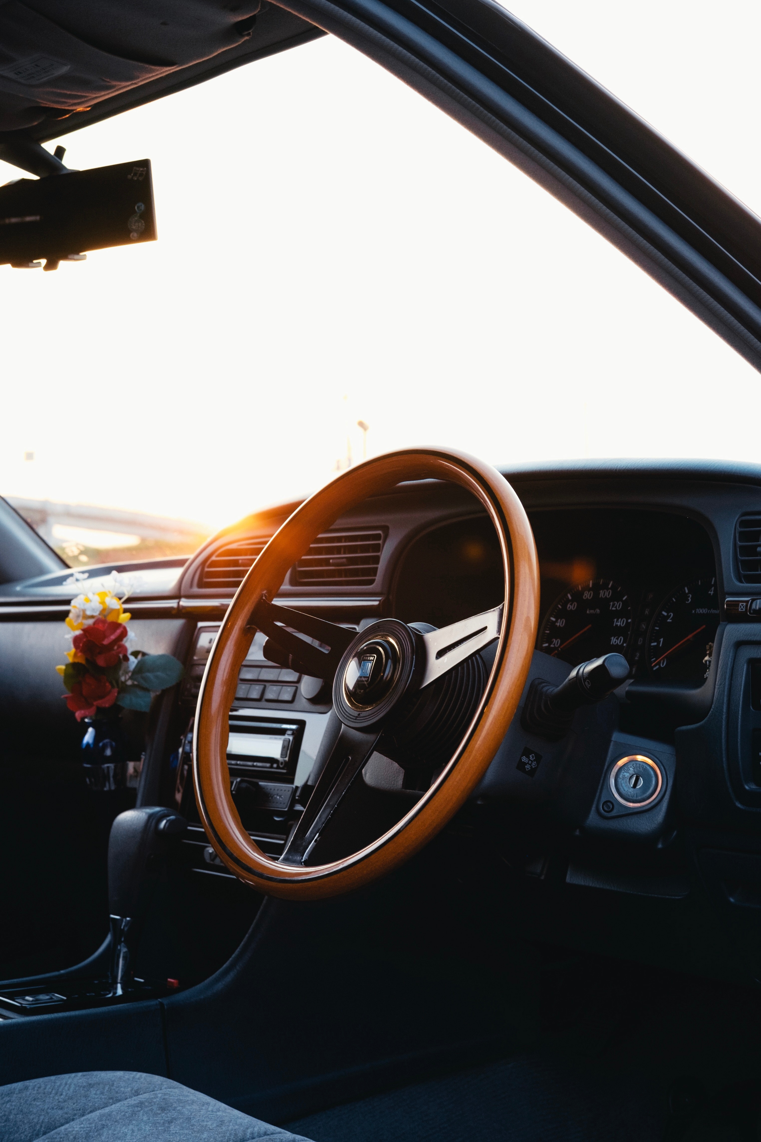 steering wheel, interior, cars, car, machine, rudder, salon, panel