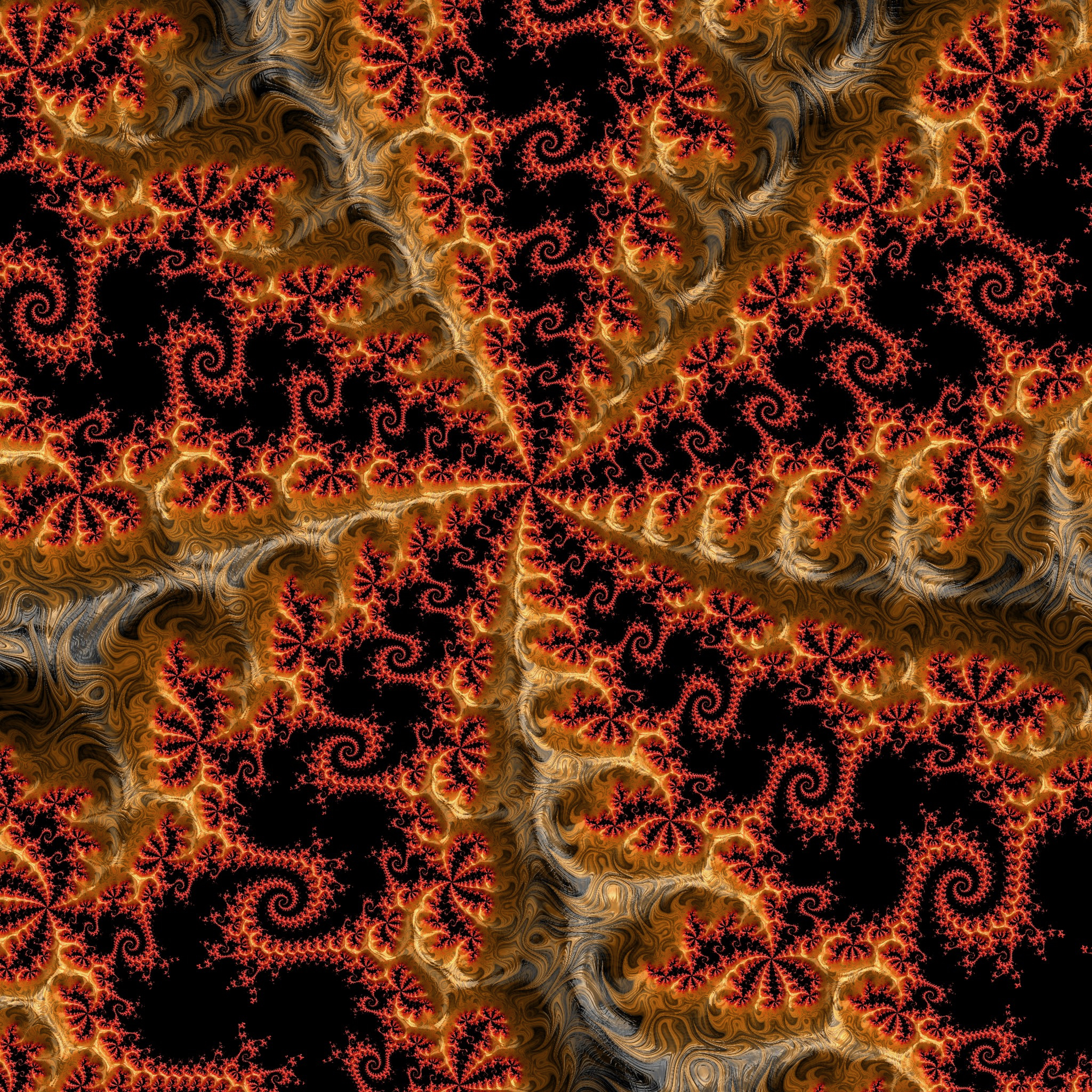 abstract, pattern, fractal, rotation, flaming, fiery 1080p