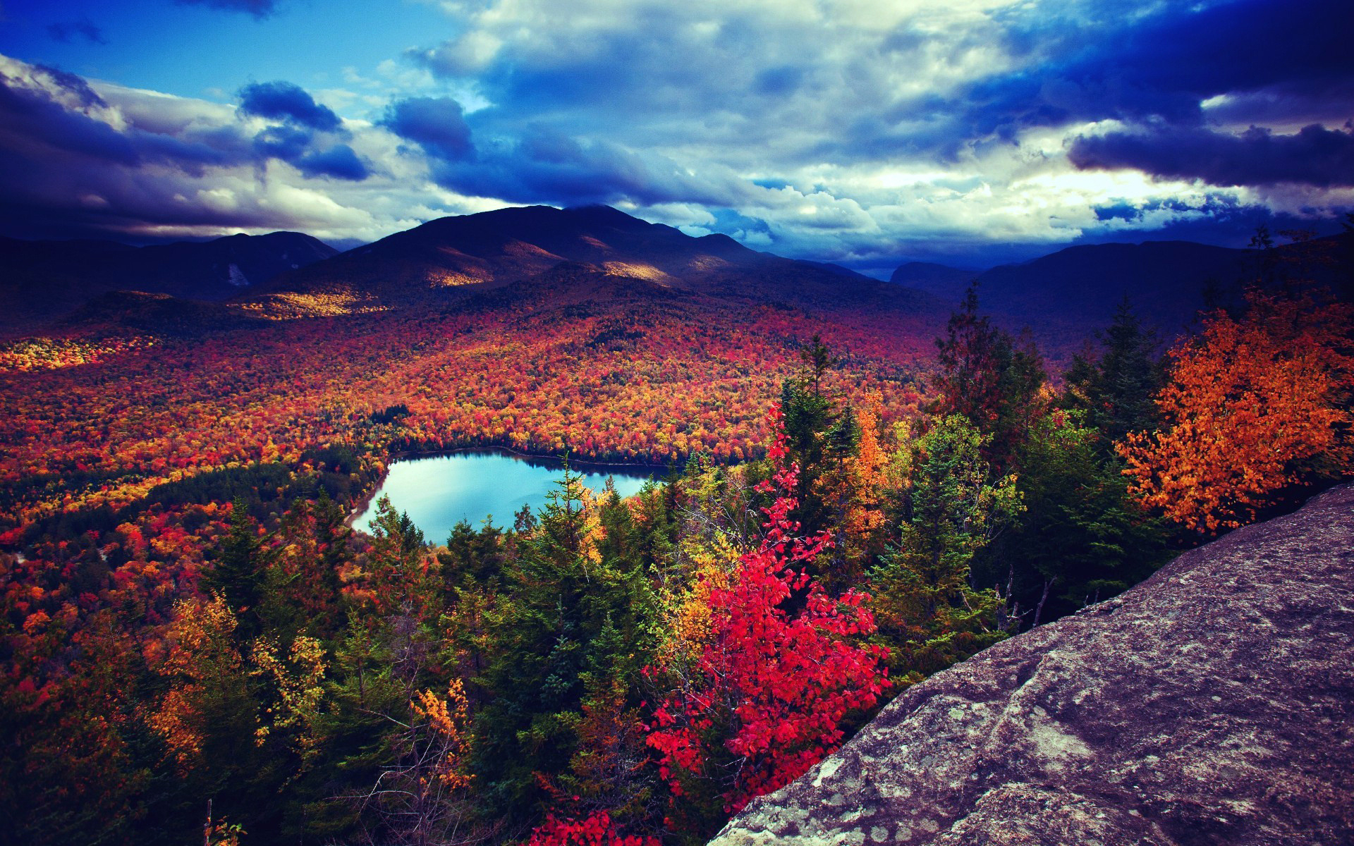 PCデスクトップに木, 秋, 湖, 風景画像を無料でダウンロード