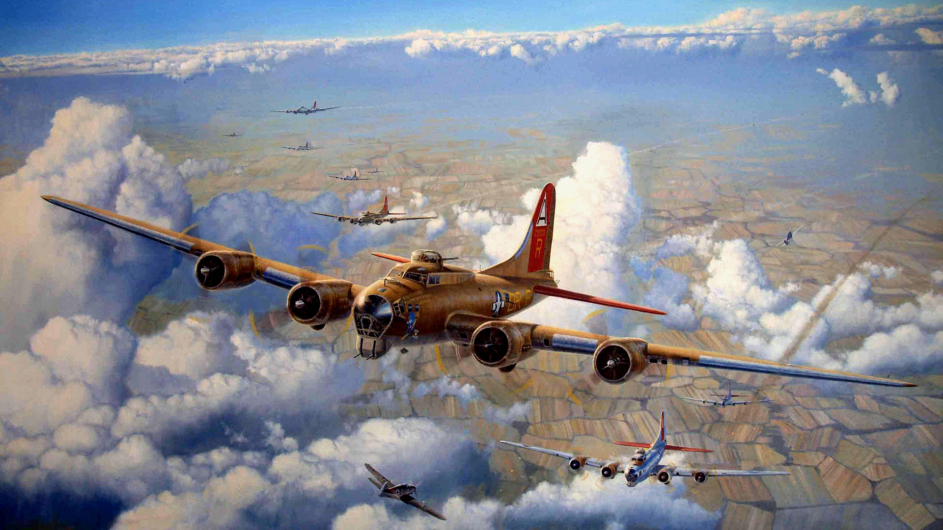169635 免費下載壁紙 军事, b 17轰炸机, 空军, 飞机, 轰炸机 屏保和圖片