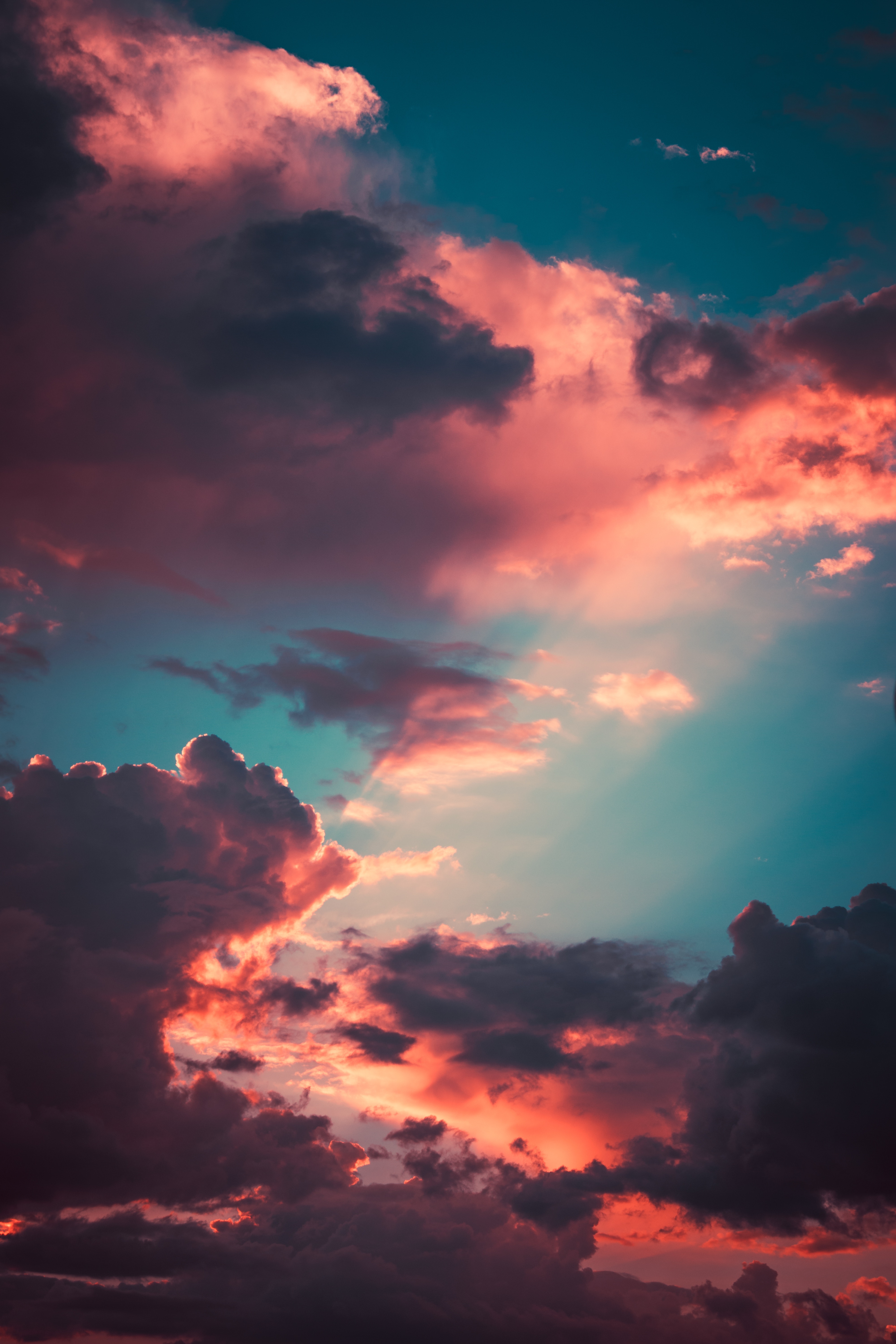 93414 Hintergrundbild herunterladen sunset, clouds, wolken, natur, sky, porös, poröse - Bildschirmschoner und Bilder kostenlos