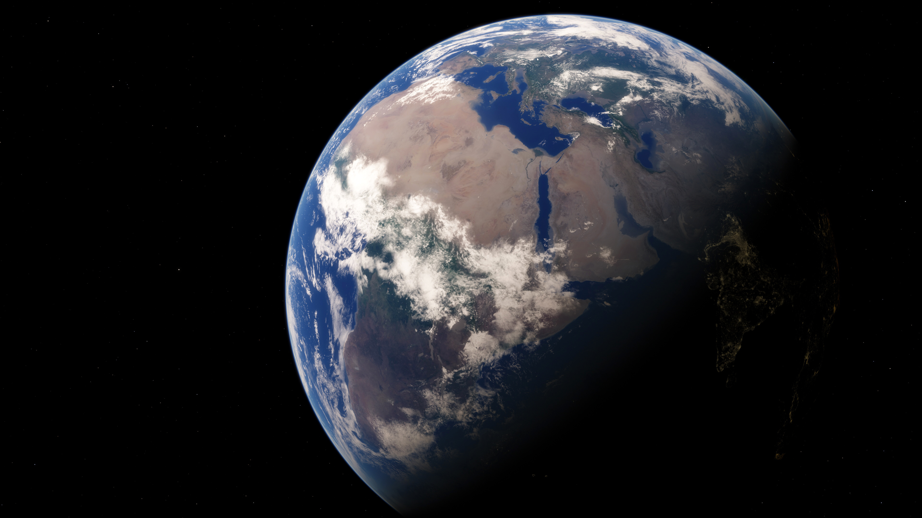 earth, from space, africa, planet Free Background