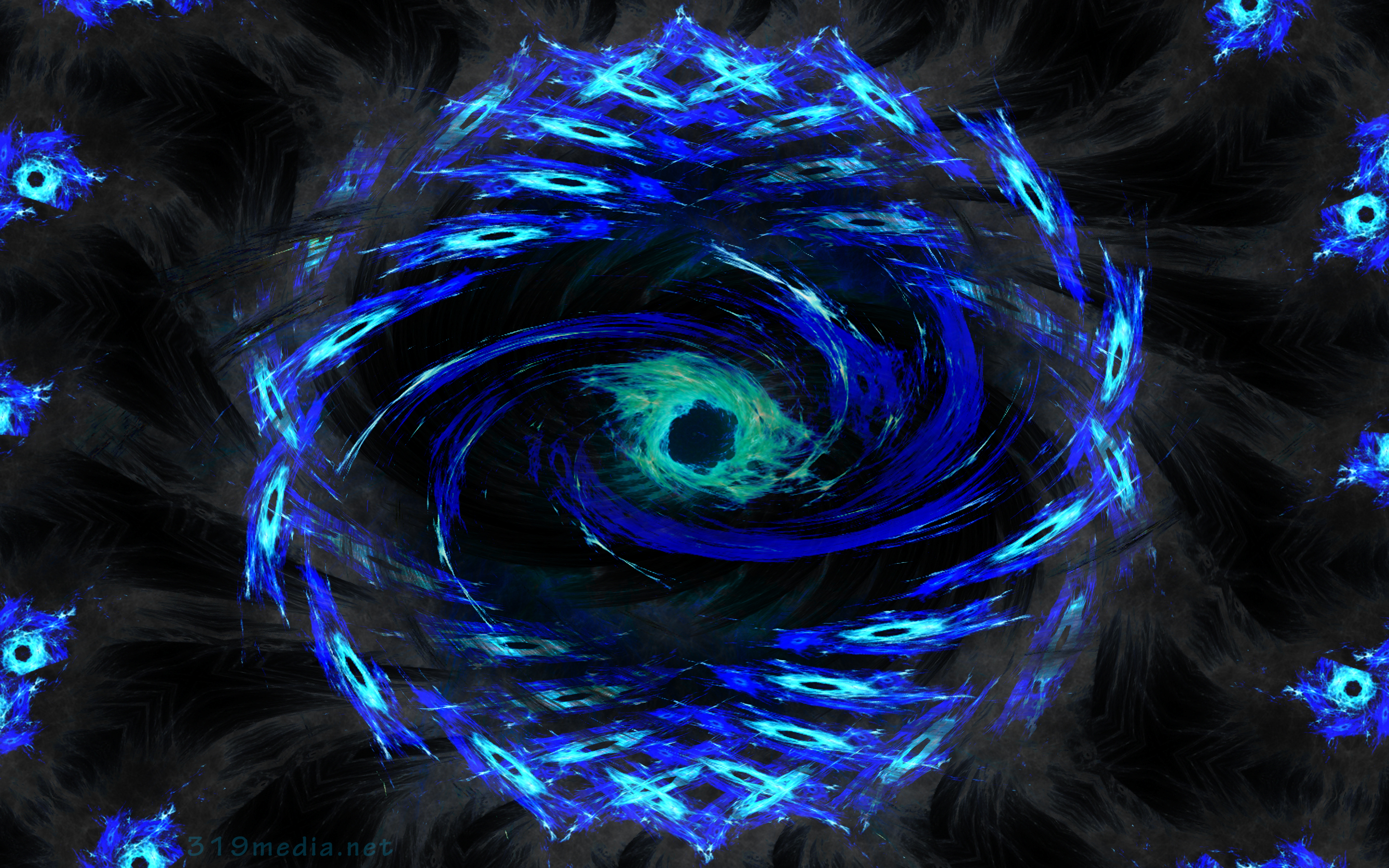 abstract, spiral, eye 4K