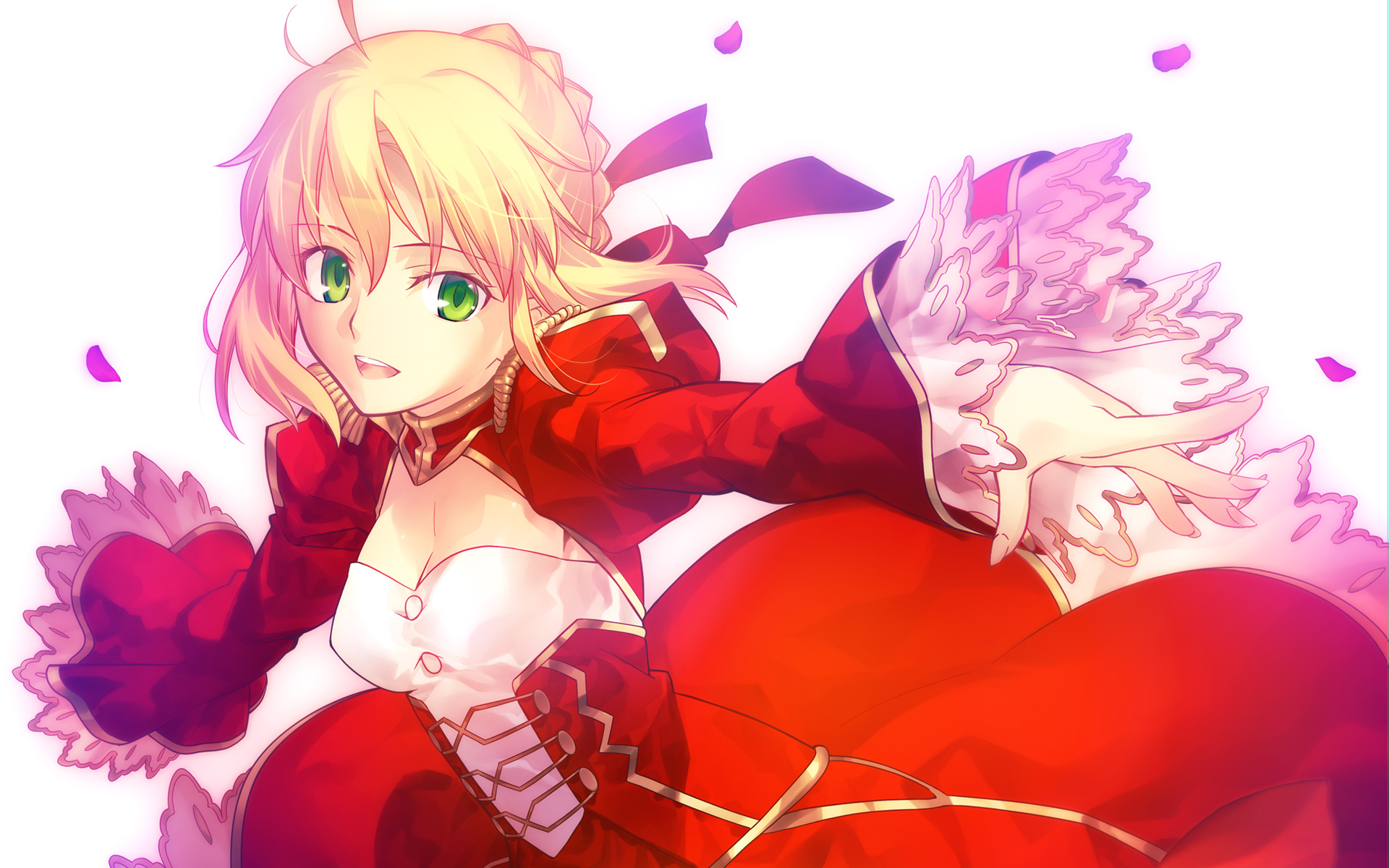 anime, fate/extra, fate/stay night, red saber, fate series HD wallpaper