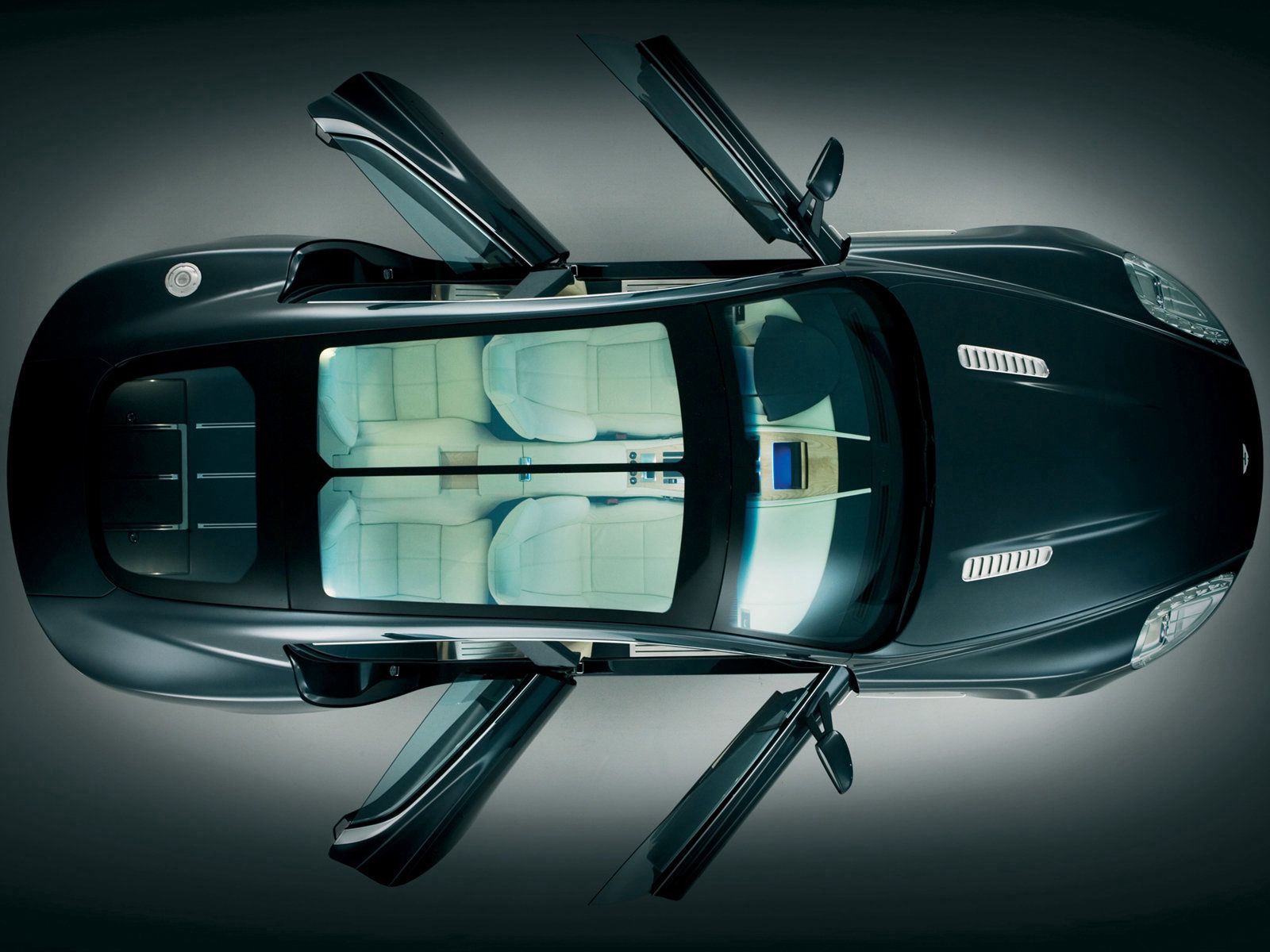 auto, aston martin, cars, black, view from above, concept car, 2006, rapide