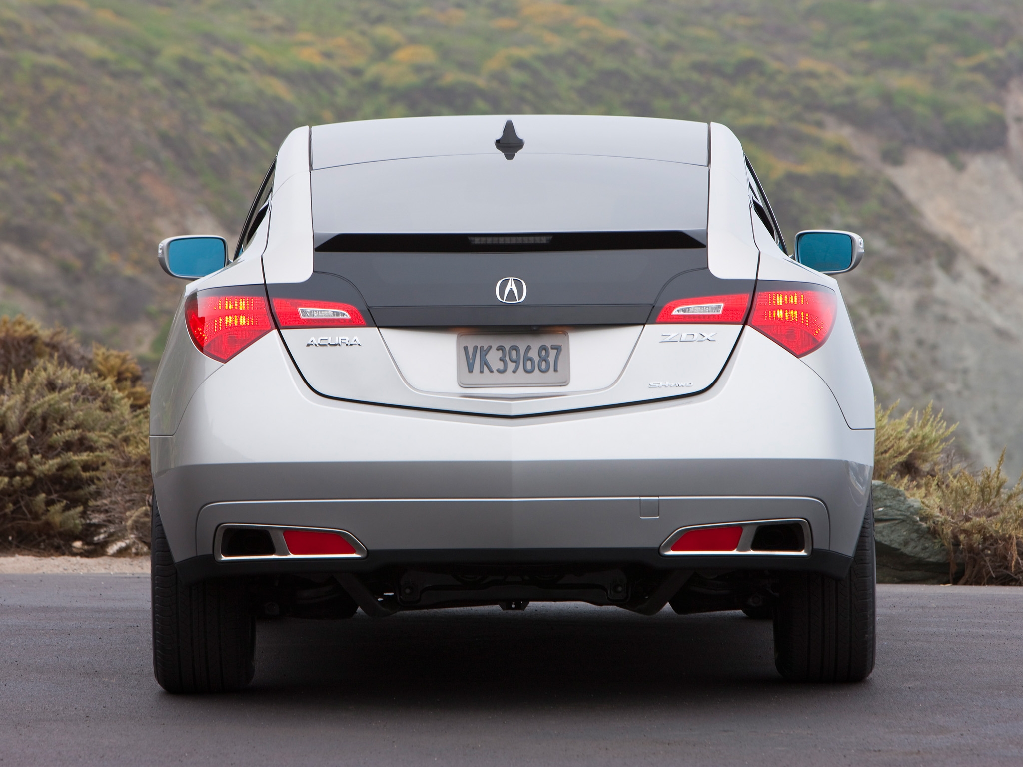 auto, nature, acura, cars, back view, rear view, style, akura, zdx, 2009, silver metallic iphone wallpaper