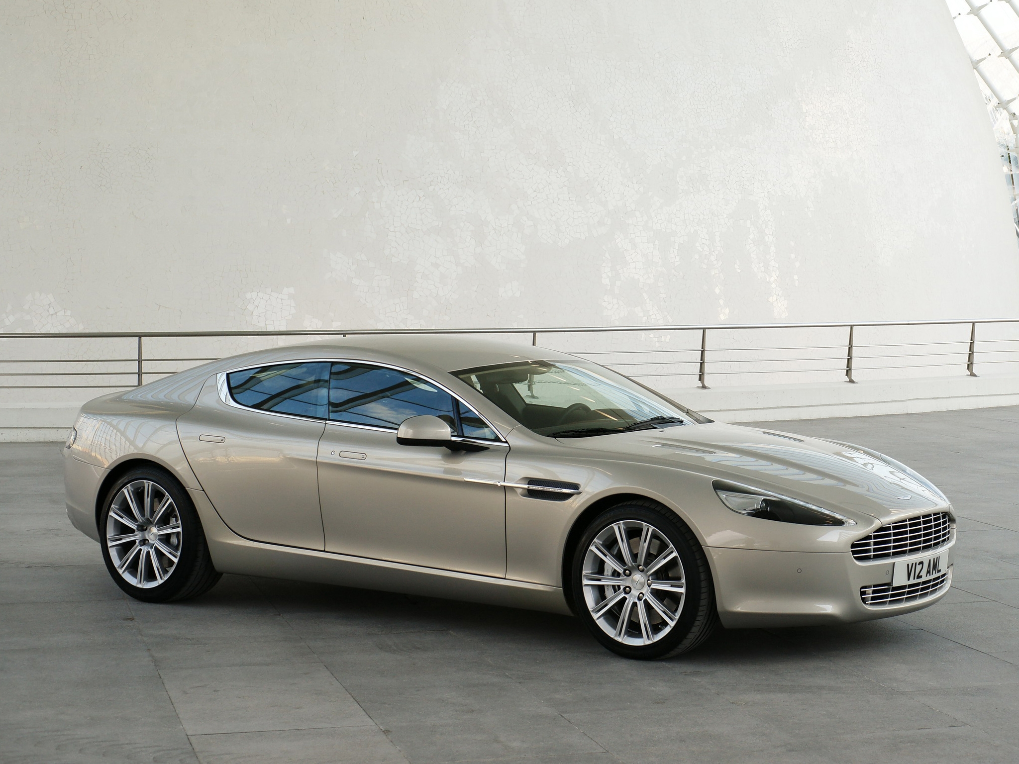 cars, aston martin, grey, side view, style, 2009, rapide HD wallpaper