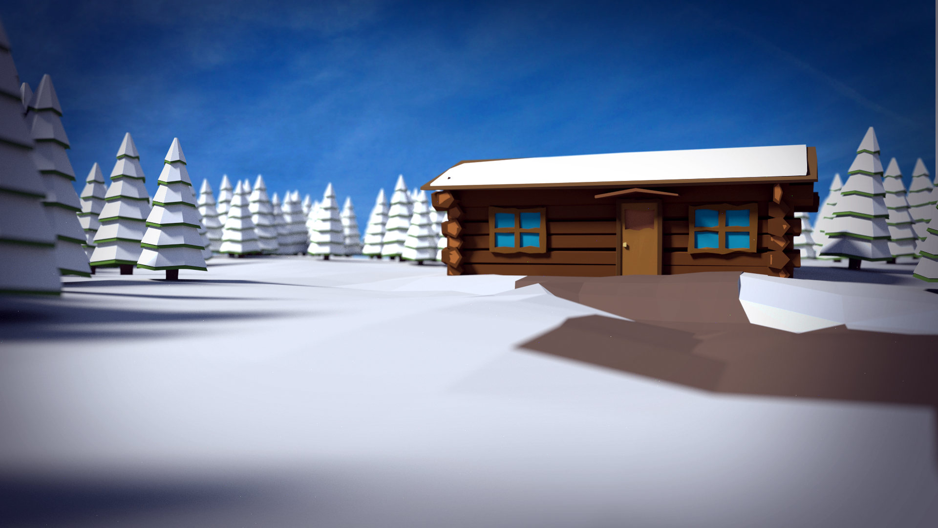 Download mobile wallpaper Landscape, Winter, Snow, 3D, House, Artistic for free.