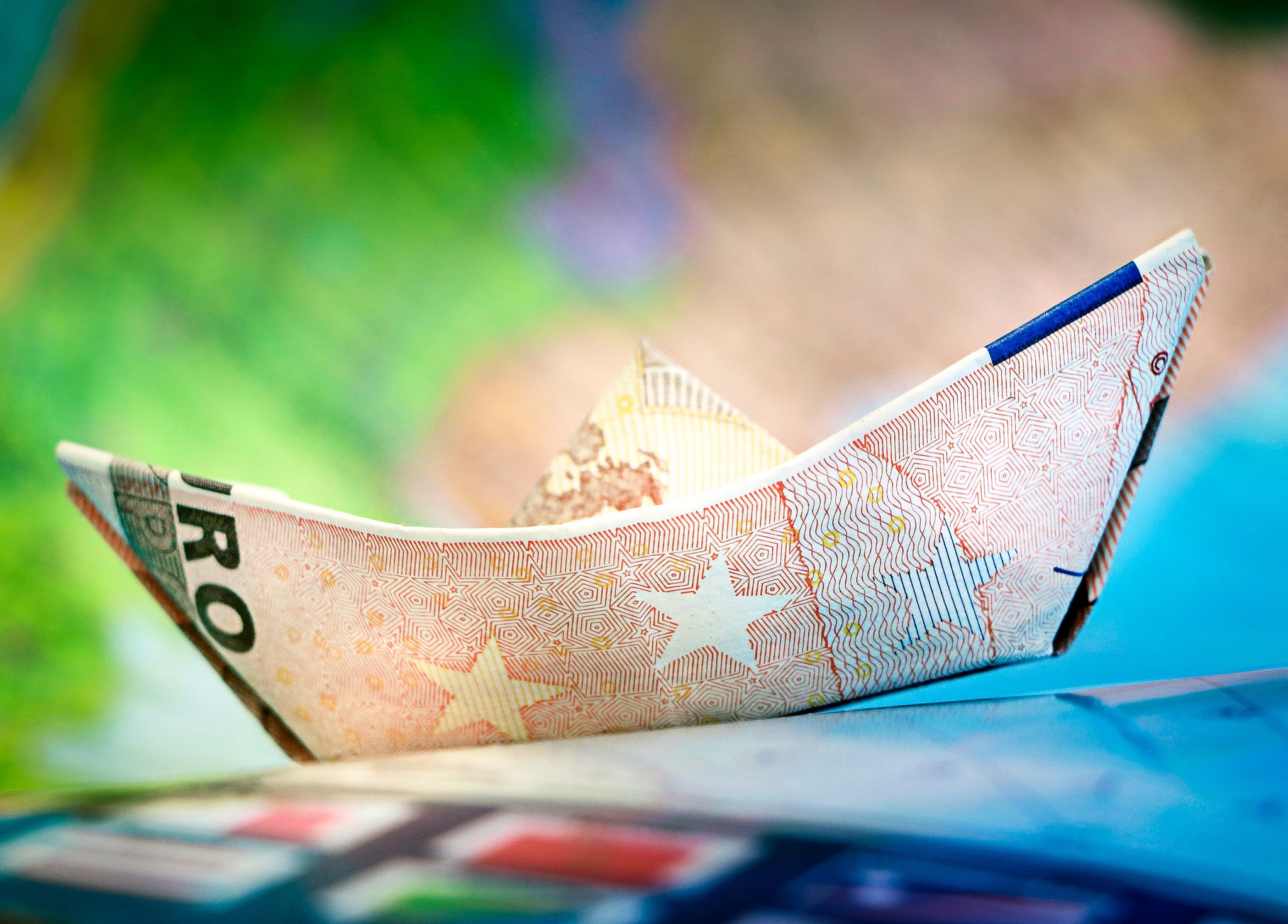 HD wallpaper money, man made, euro, paper boat, currencies