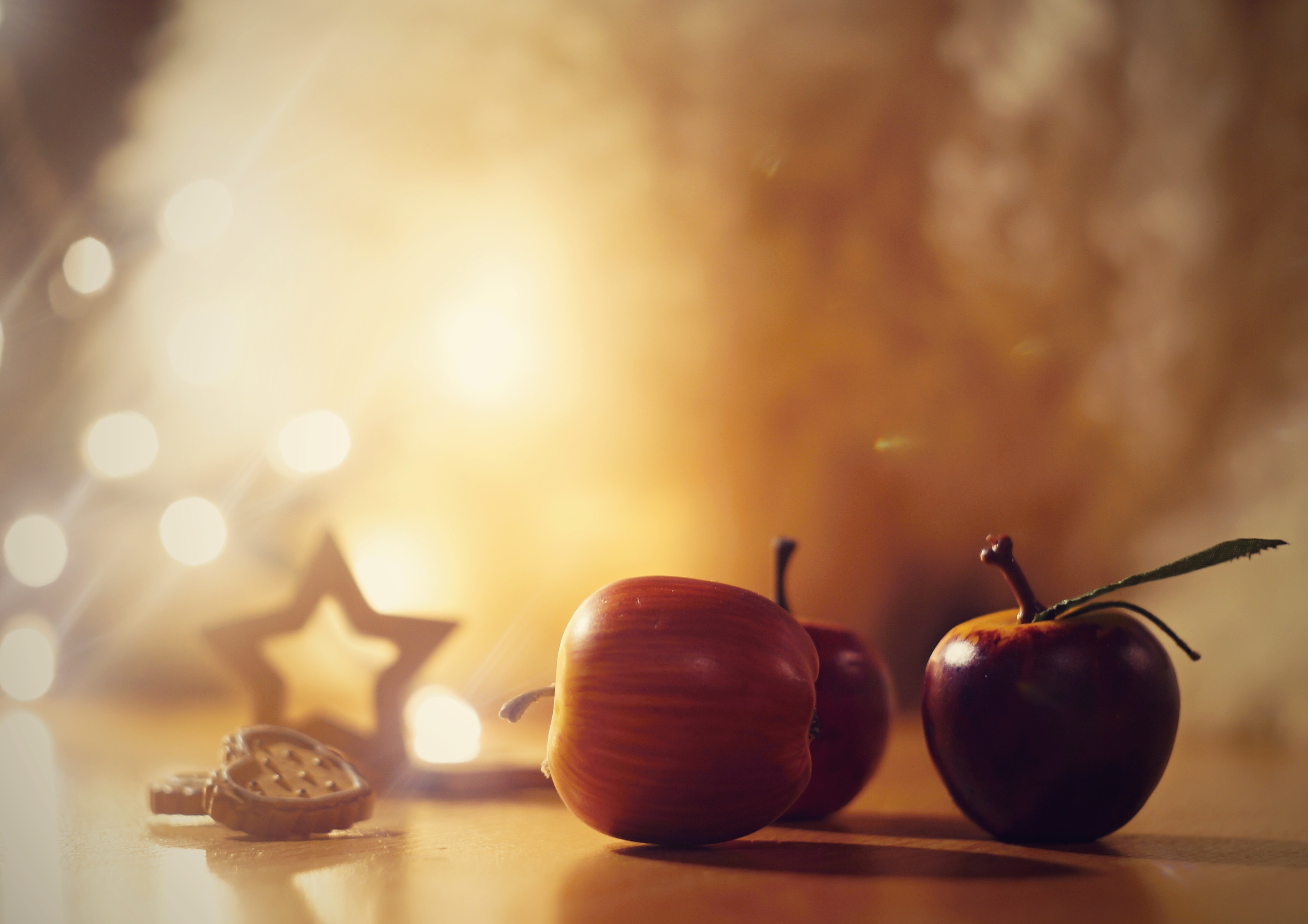 Download background apples, holidays, cookies, christmas