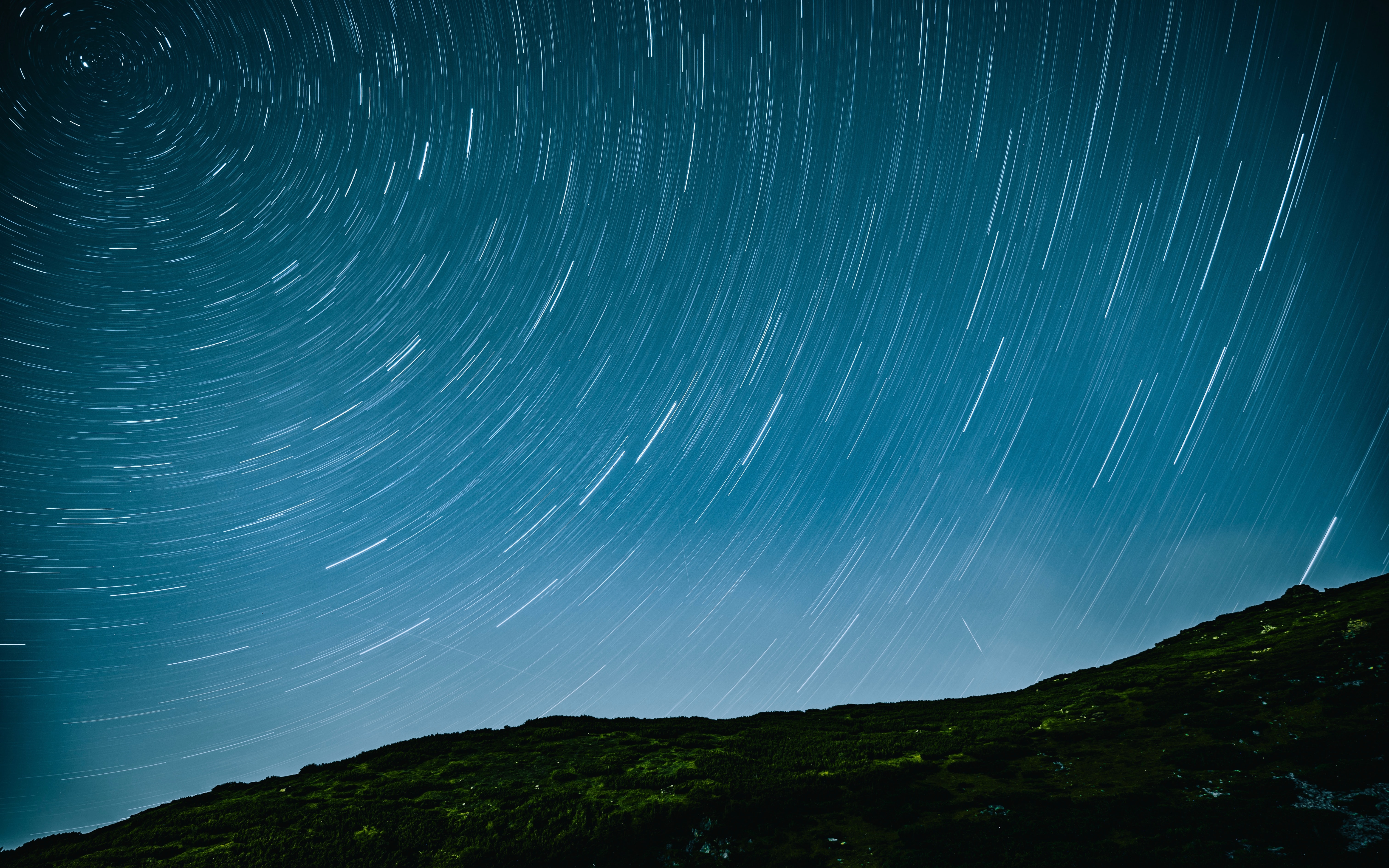 nature, night, starry sky, hill, twisting, twist cell phone wallpapers