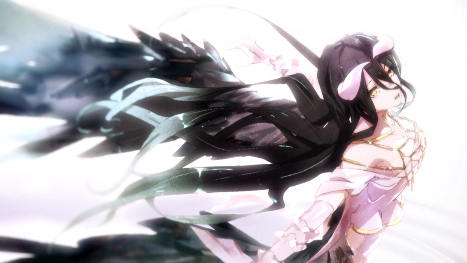 overlord, anime, albedo (overlord) lock screen backgrounds