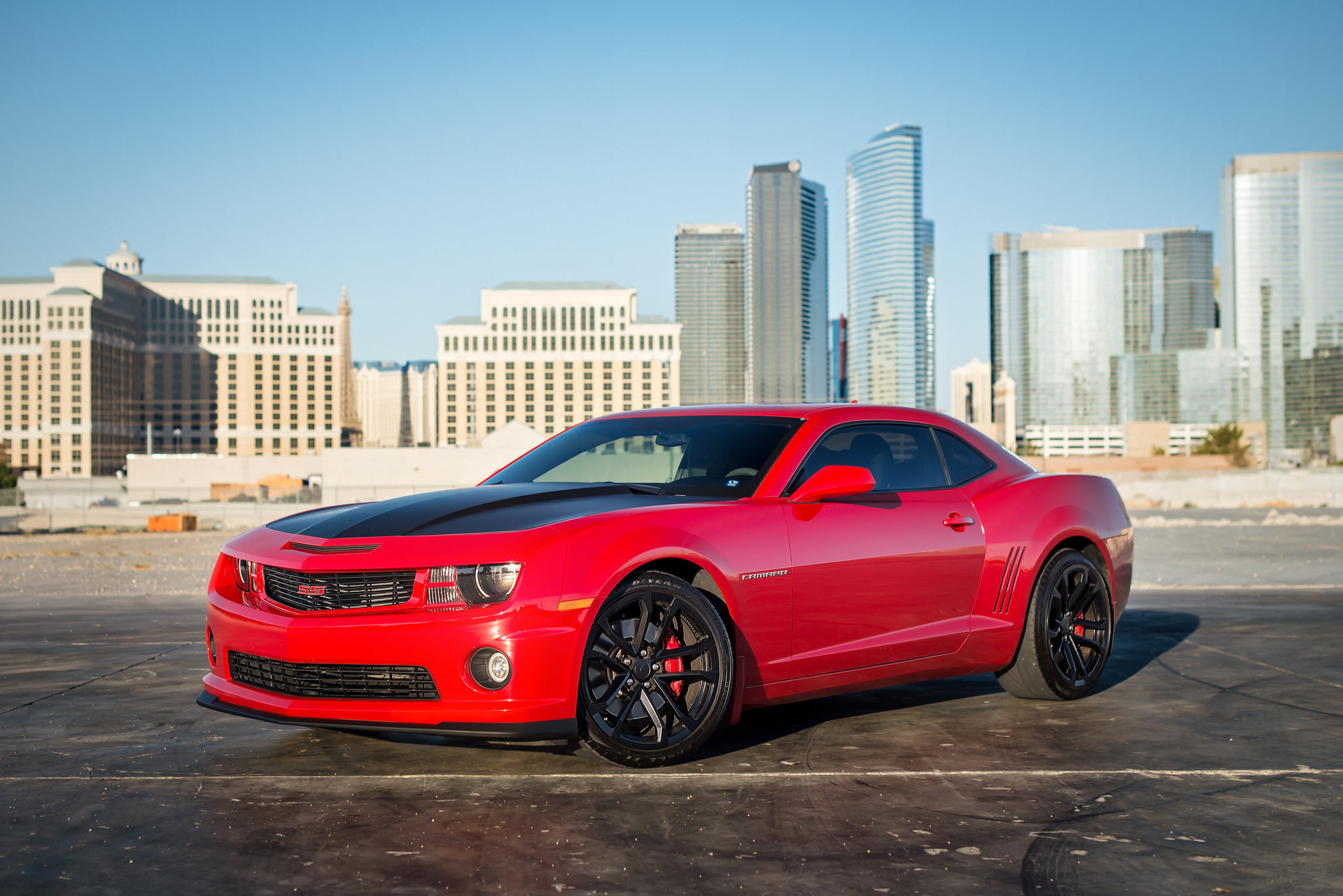 cars, camaro, chevrolet, red, side view, ss Full HD