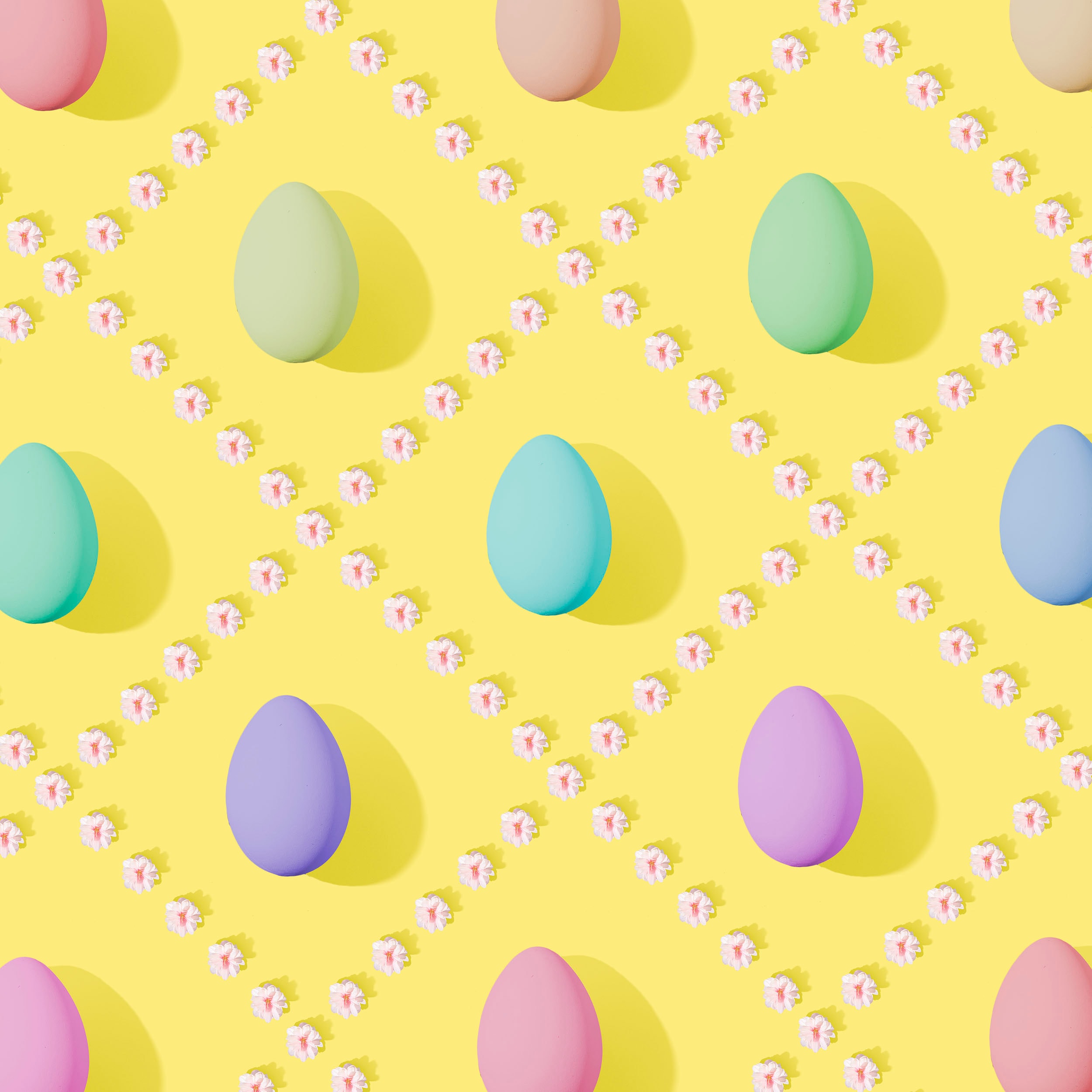 eggs, multicolored, easter, holidays, motley, easter eggs QHD