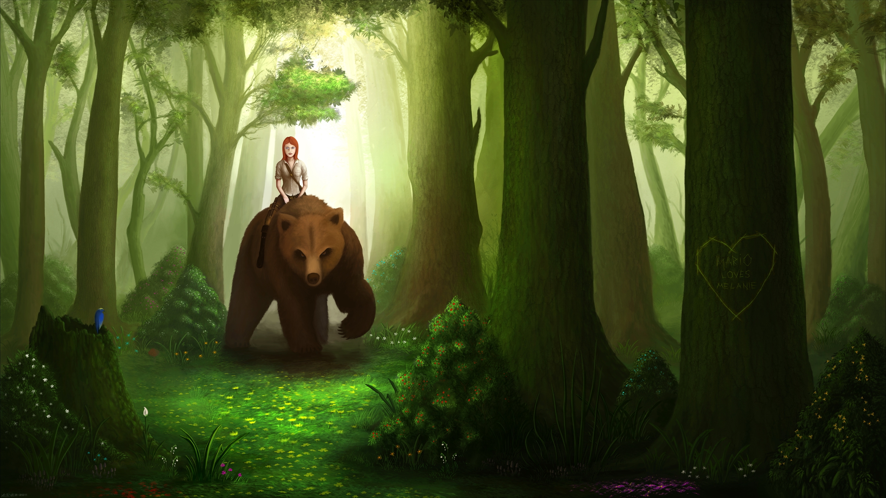 Волшебный лес с животными