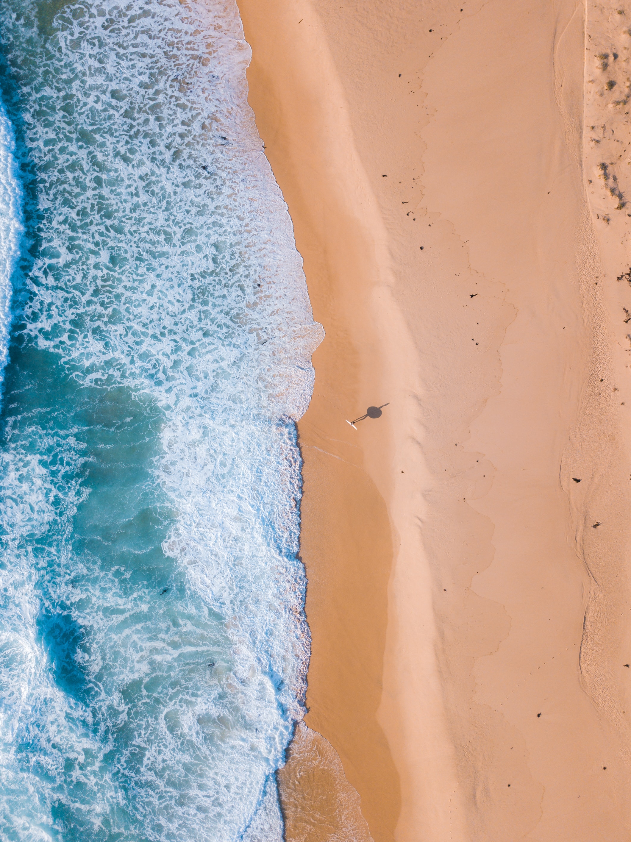Laden Sie das Surfen, Natur, Sand, Blick Von Oben, Wasser, Strand, Sea-Bild kostenlos auf Ihren PC-Desktop herunter