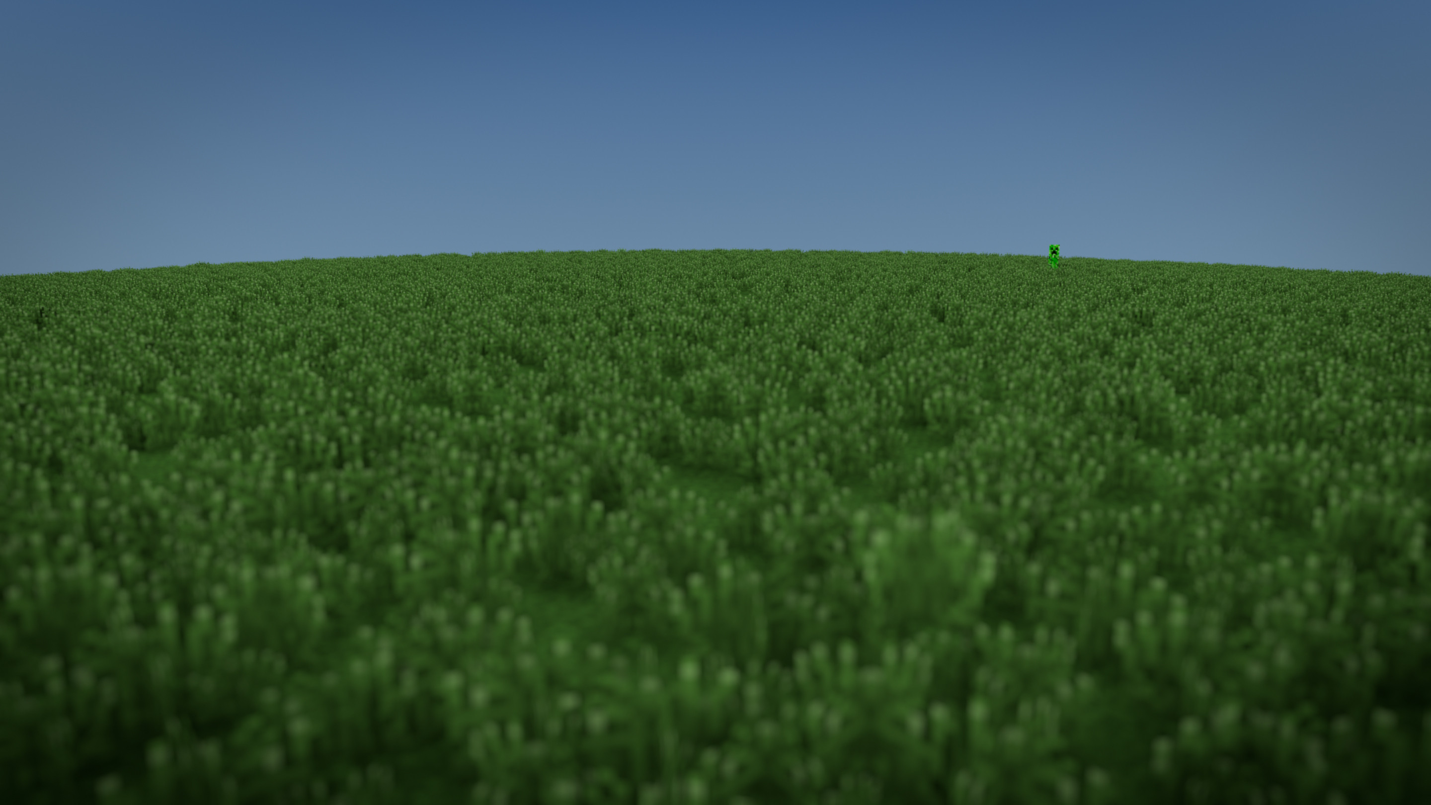 Horizontal Wallpaper video game, minecraft, creeper (minecraft), grass, green, mojang