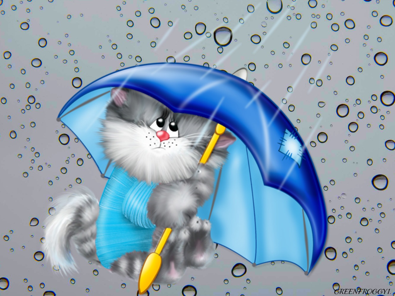 Кошачий дождь Блю