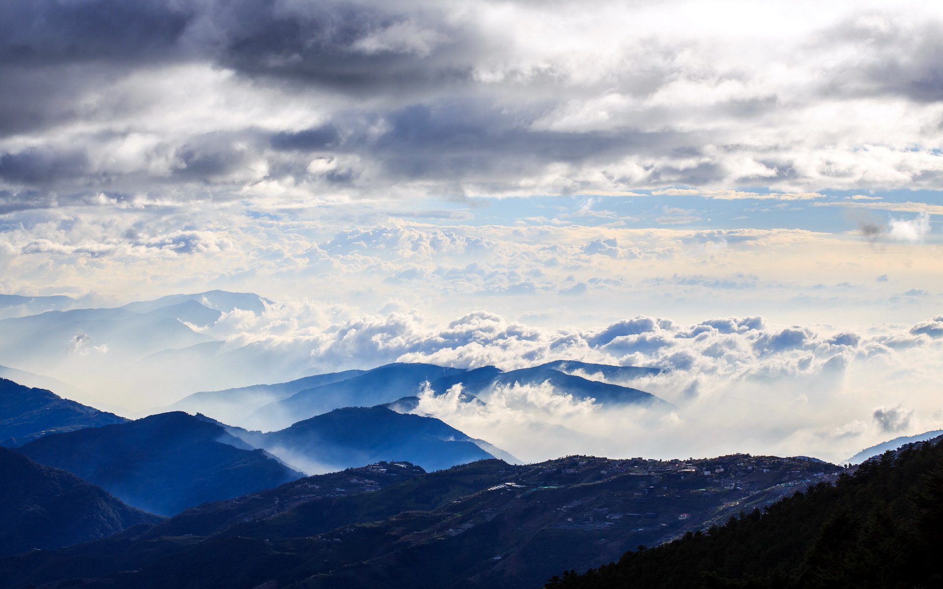 earth, taroko national park, cloud, fog, hehuan mountains, nantou, sky, taiwan, national park Full HD