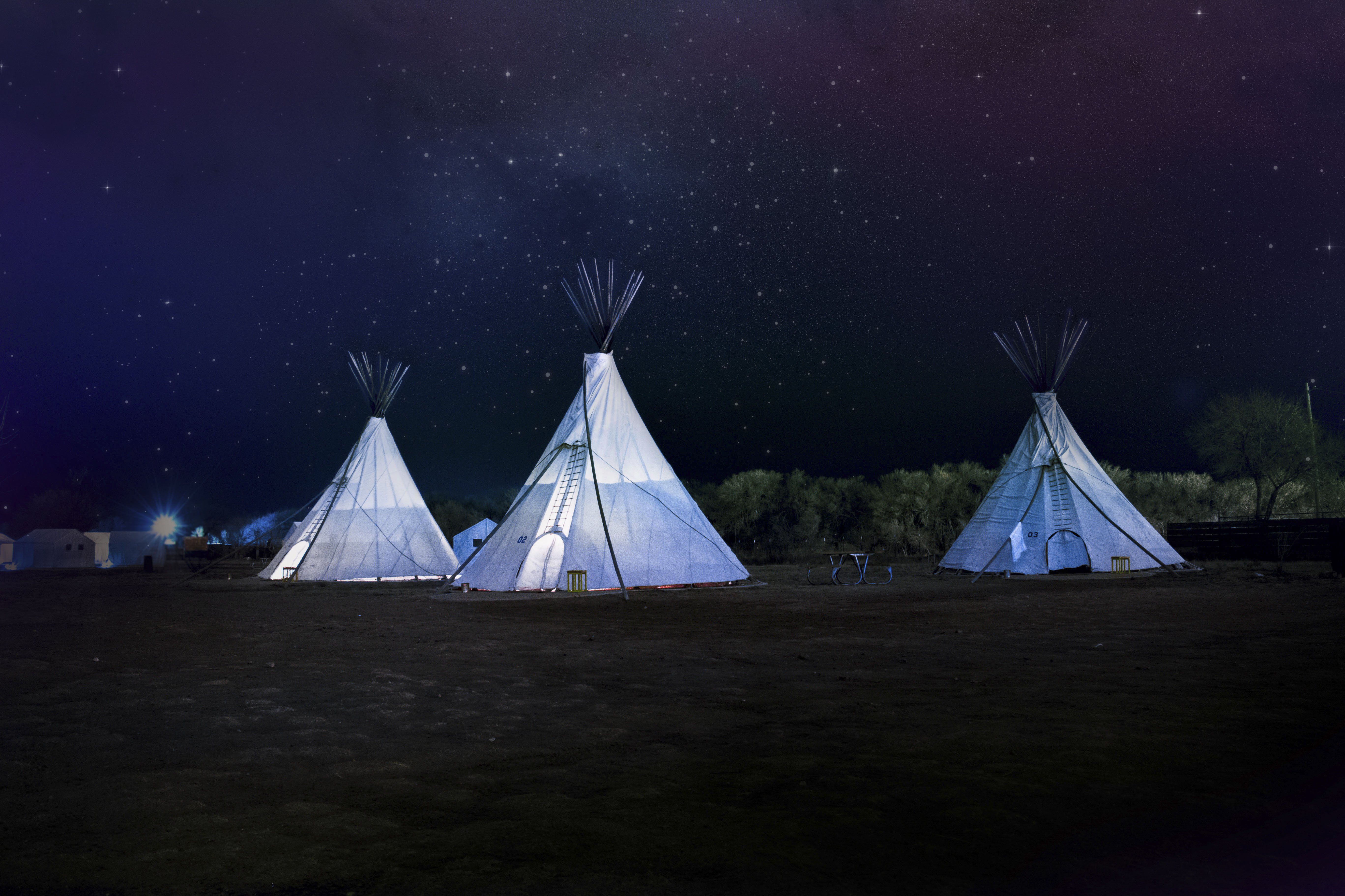 nature, night, starry sky, tents