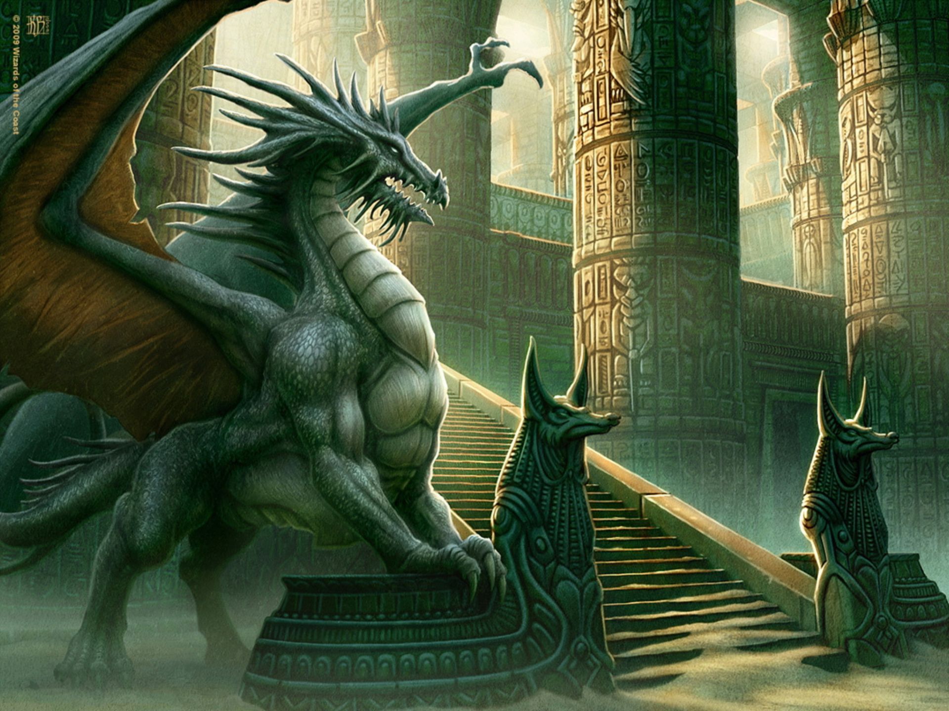 New Lock Screen Wallpapers dragons, fantasy, green