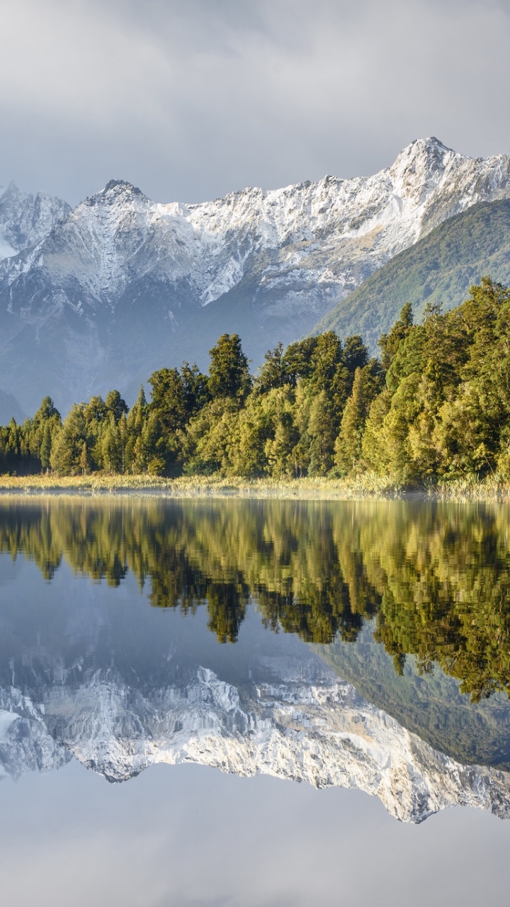 無料モバイル壁紙自然, 木, 湖, 山, 反射, 地球をダウンロードします。